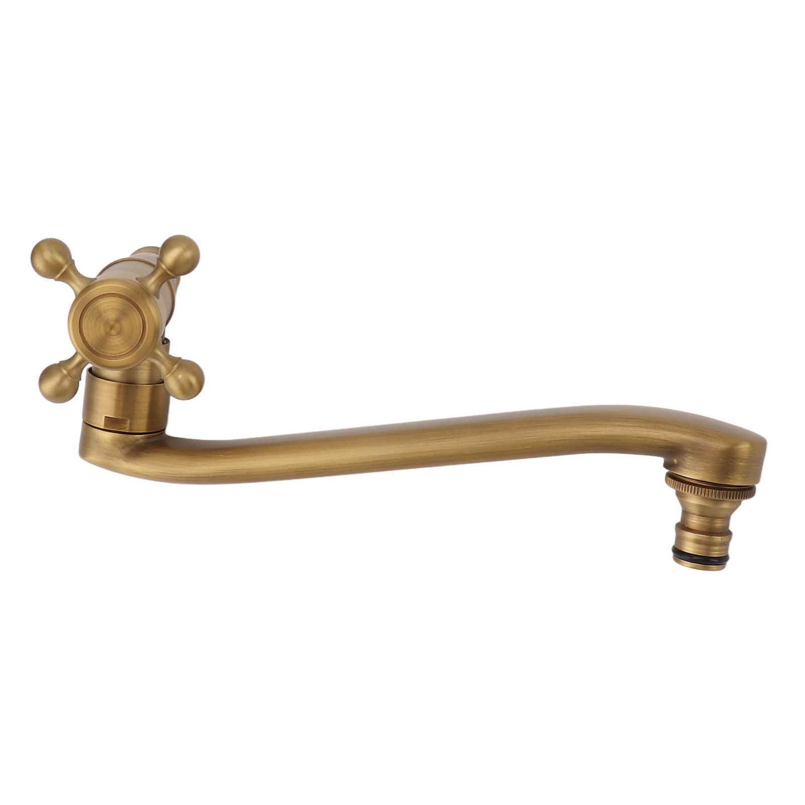 Antique Garden Faucet with Extended Spout Antifreezing Copper Wall Mount view 7