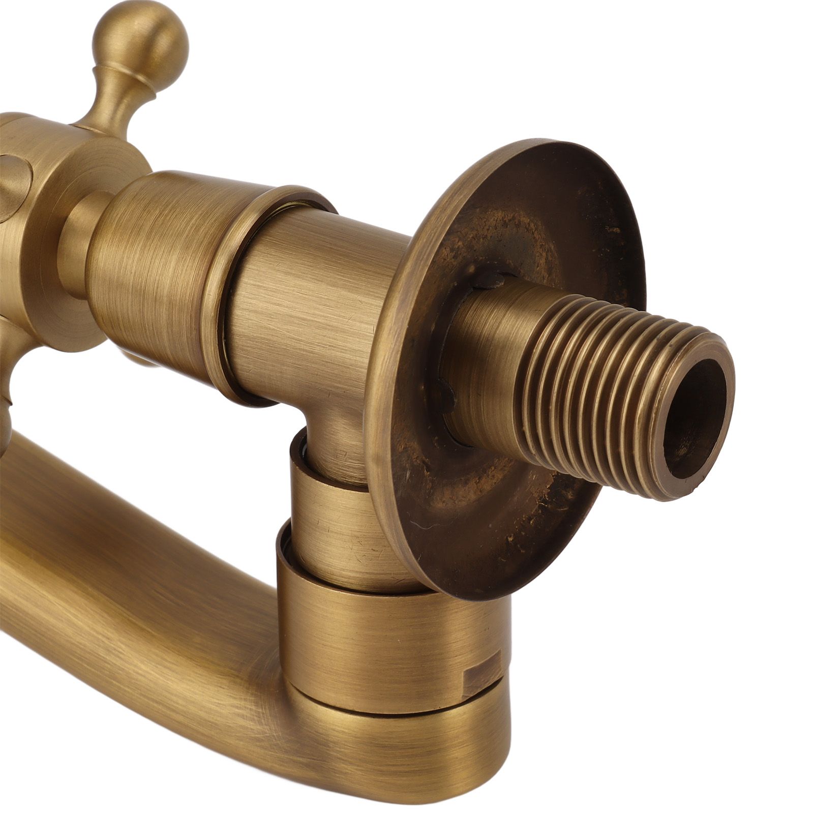 Antique Garden Faucet with Extended Spout Antifreezing Copper Wall Mount view 14