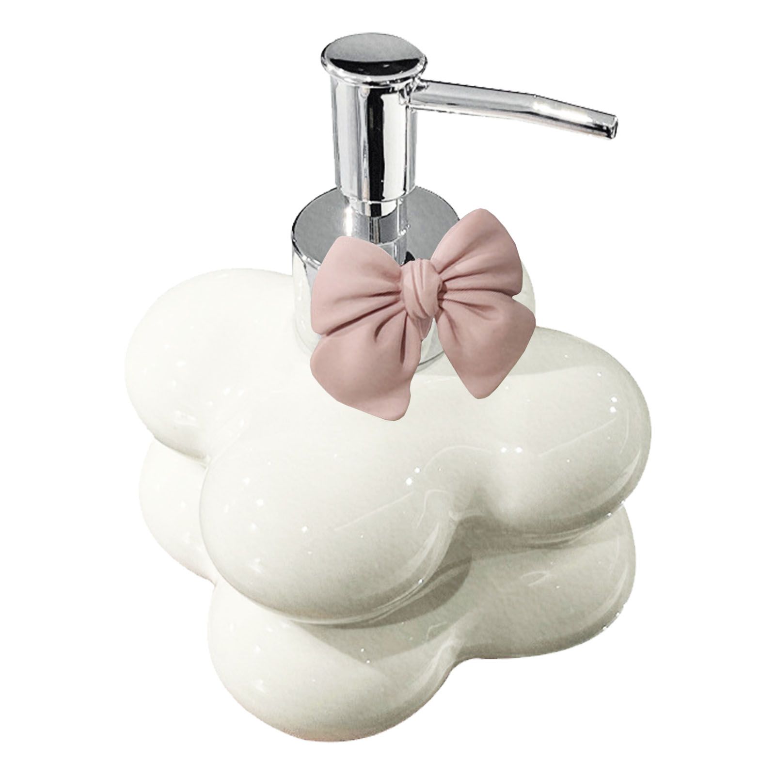 Cloud Press Pump Bottle Ceramic Reusable Decoration Refillable Cloud Shape