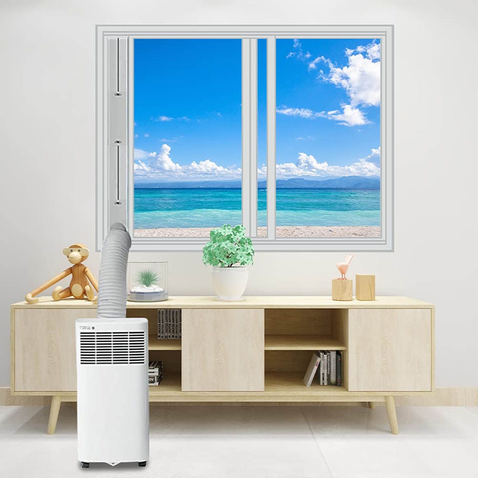 Air Conditioner Window Vent Kit PVC Easy Installation Seamless Universal view 12