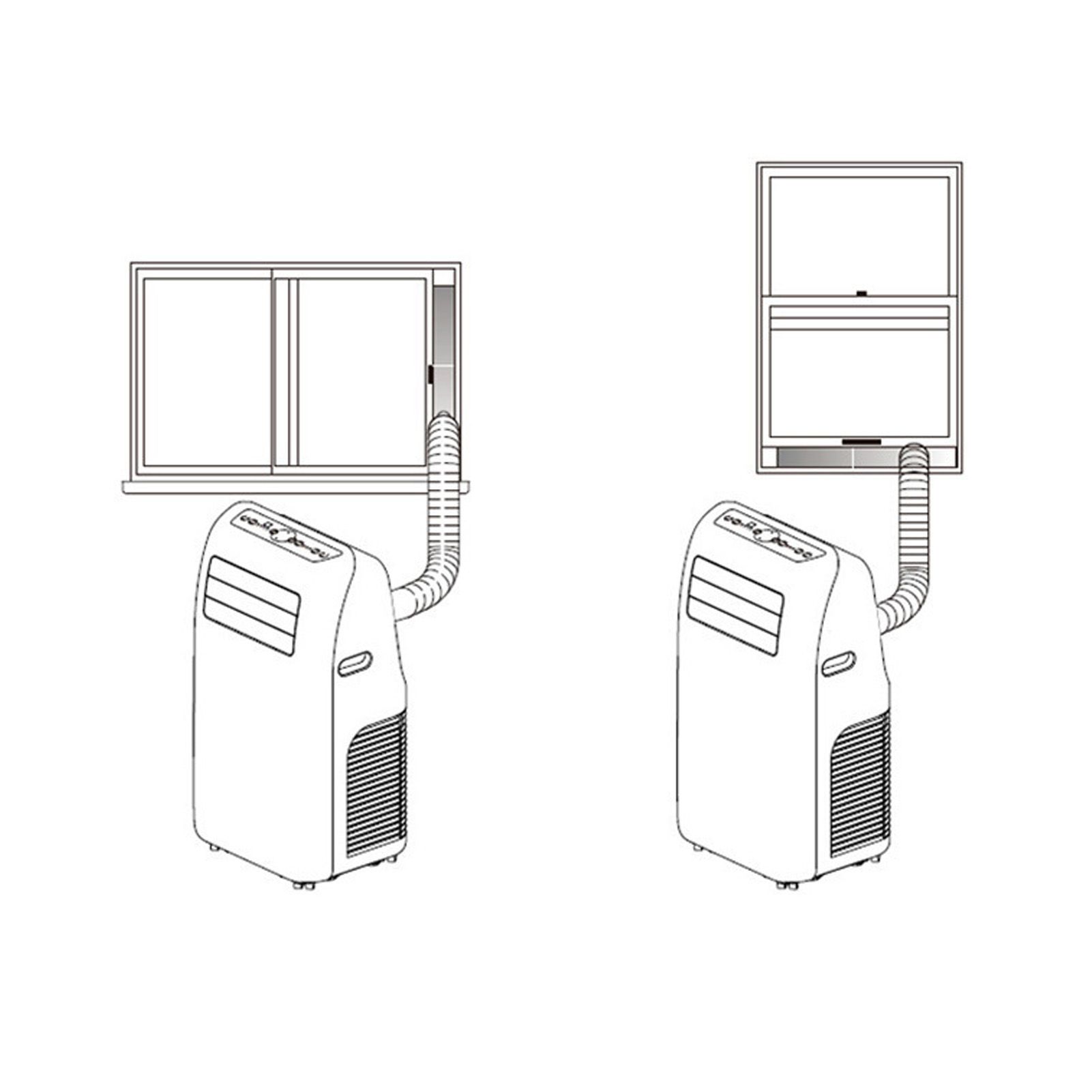 Portable AC Window Vent Kit Air Conditioner Window Kit Adjustable PVC Window view 11