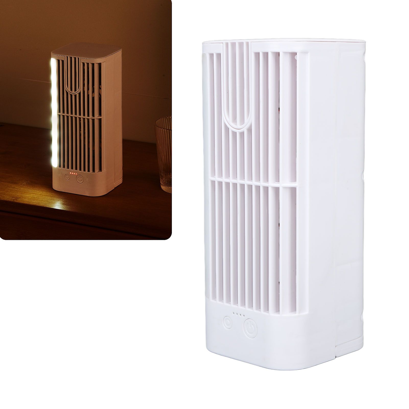 Desk Night Light Fan Power Adjustable Space Saving Quiet Multifunctional Cool view 12