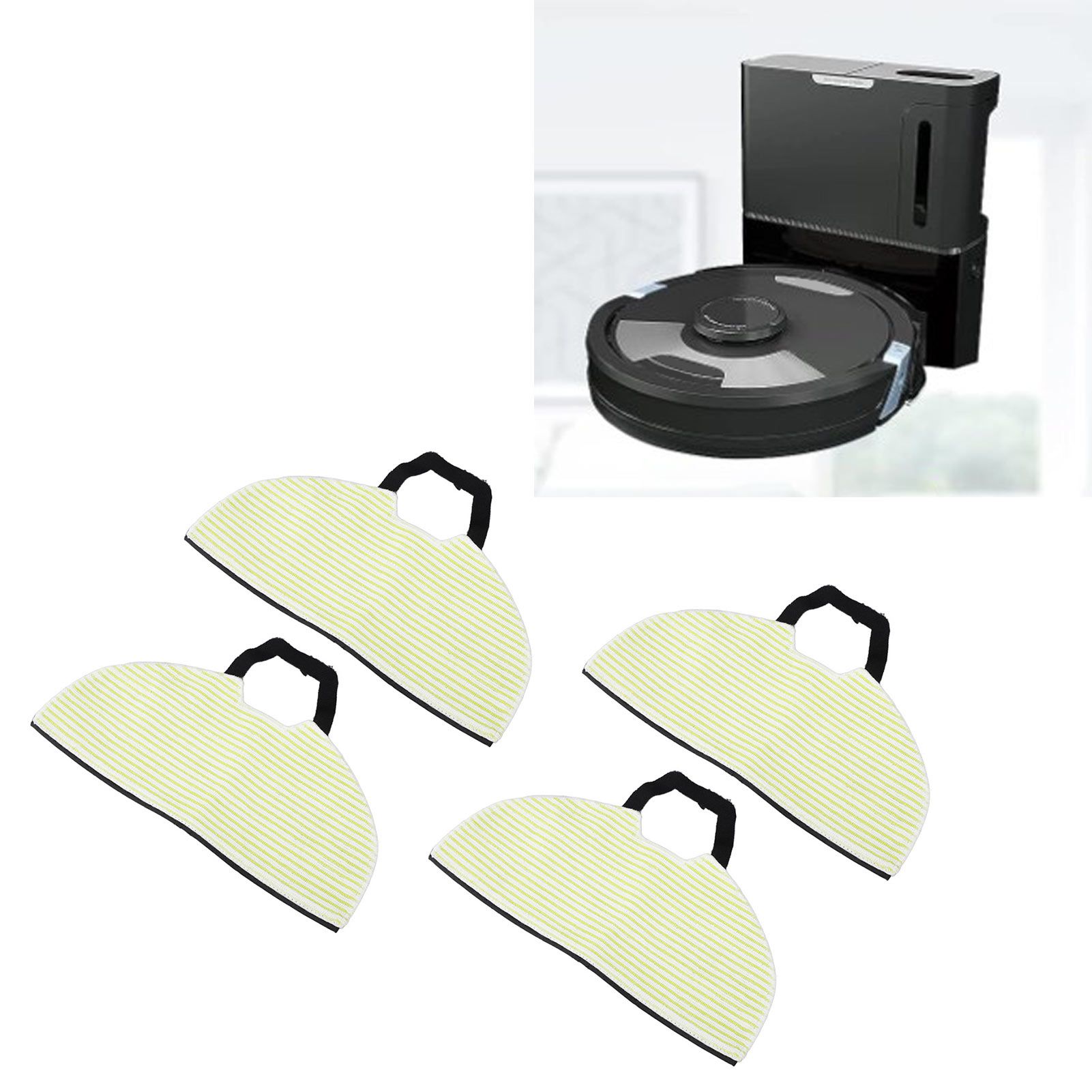 4pcs Vacuum Mop Pads Shed Resistant Highly Absorbent Reusable Mop Cloth Pad view 11