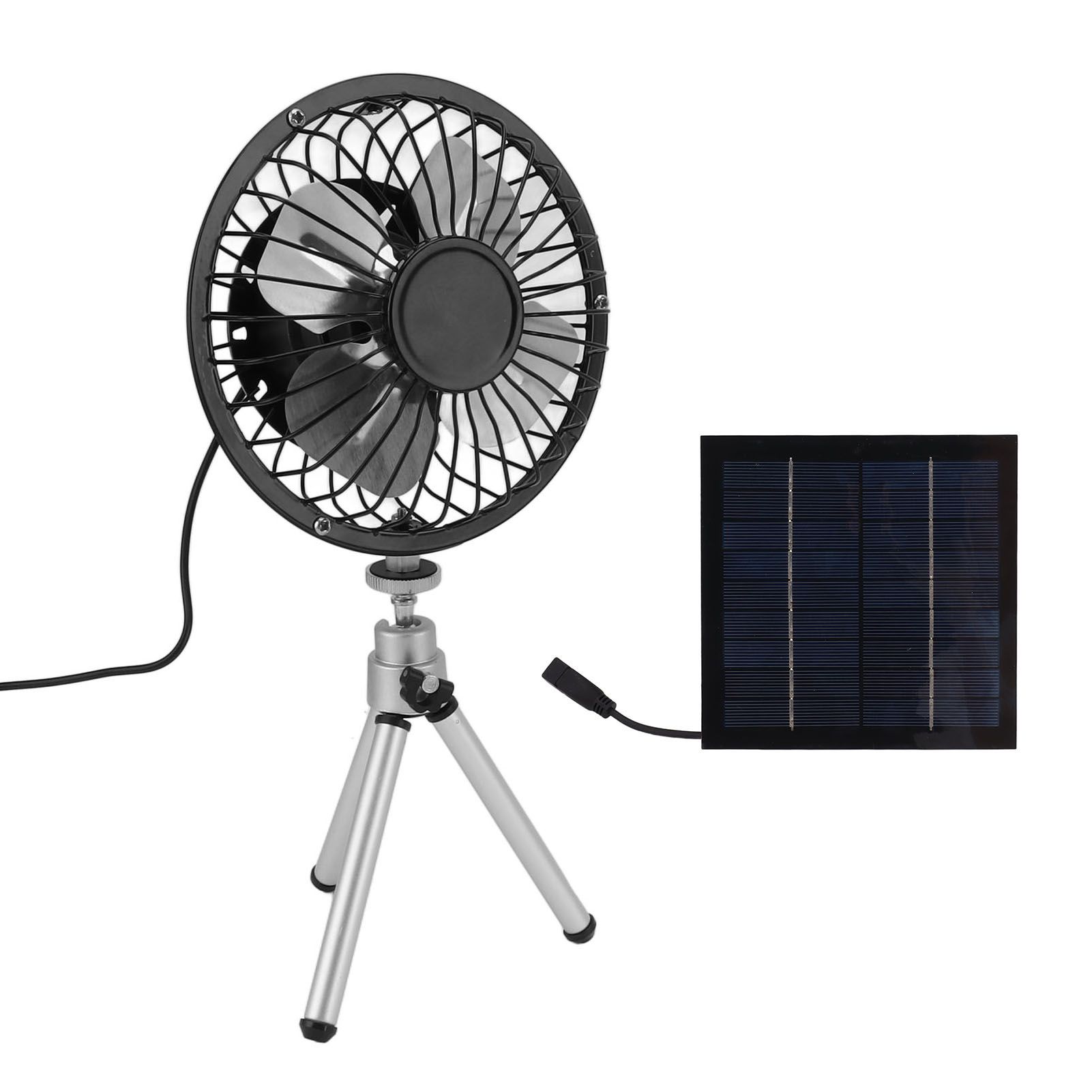 Portable Solar Fan 6W 6 Inches Solar USB Dual Powered Fan For Home Camping view 3