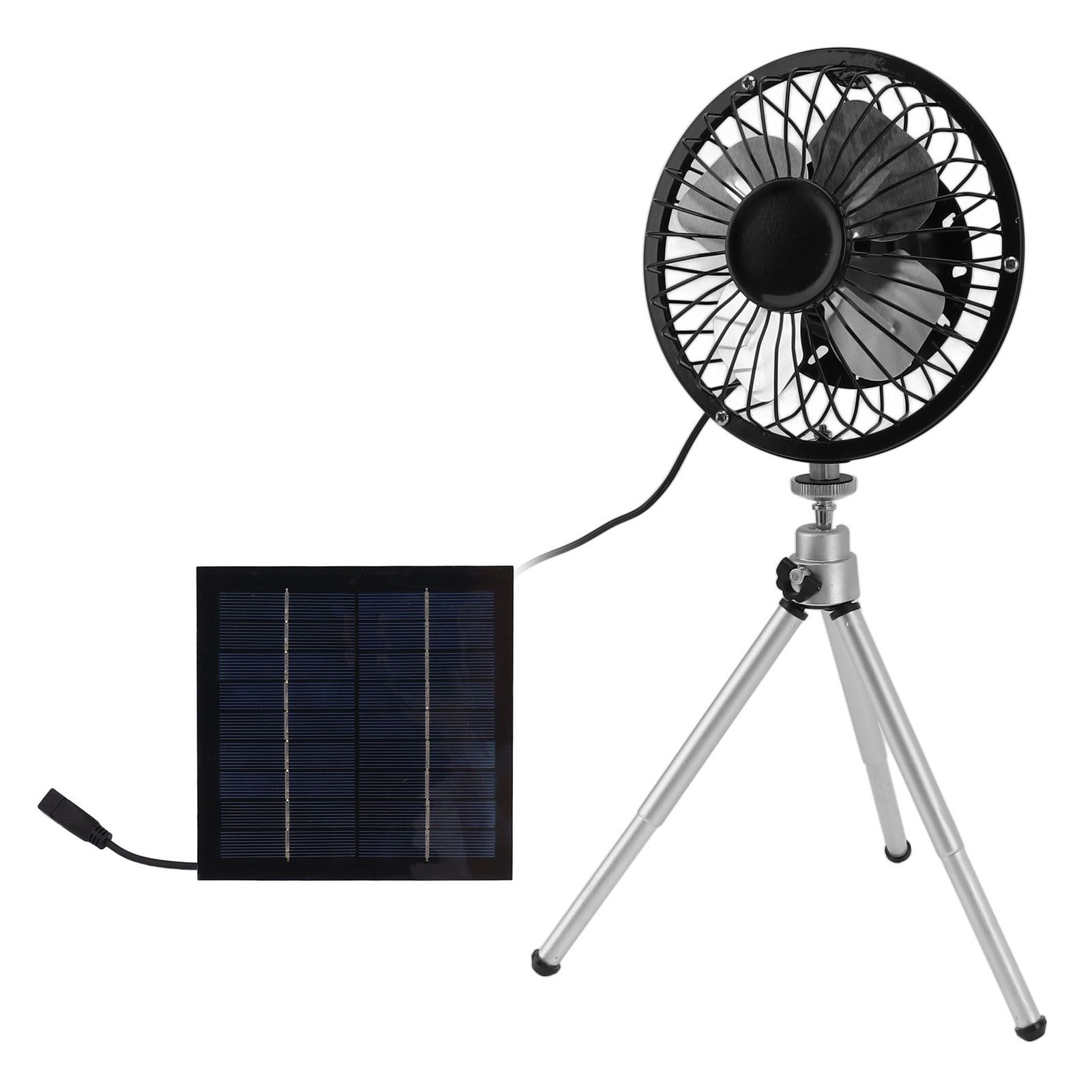 Portable Solar Fan 6W 6 Inches Solar USB Dual Powered Fan For Home Camping view 4