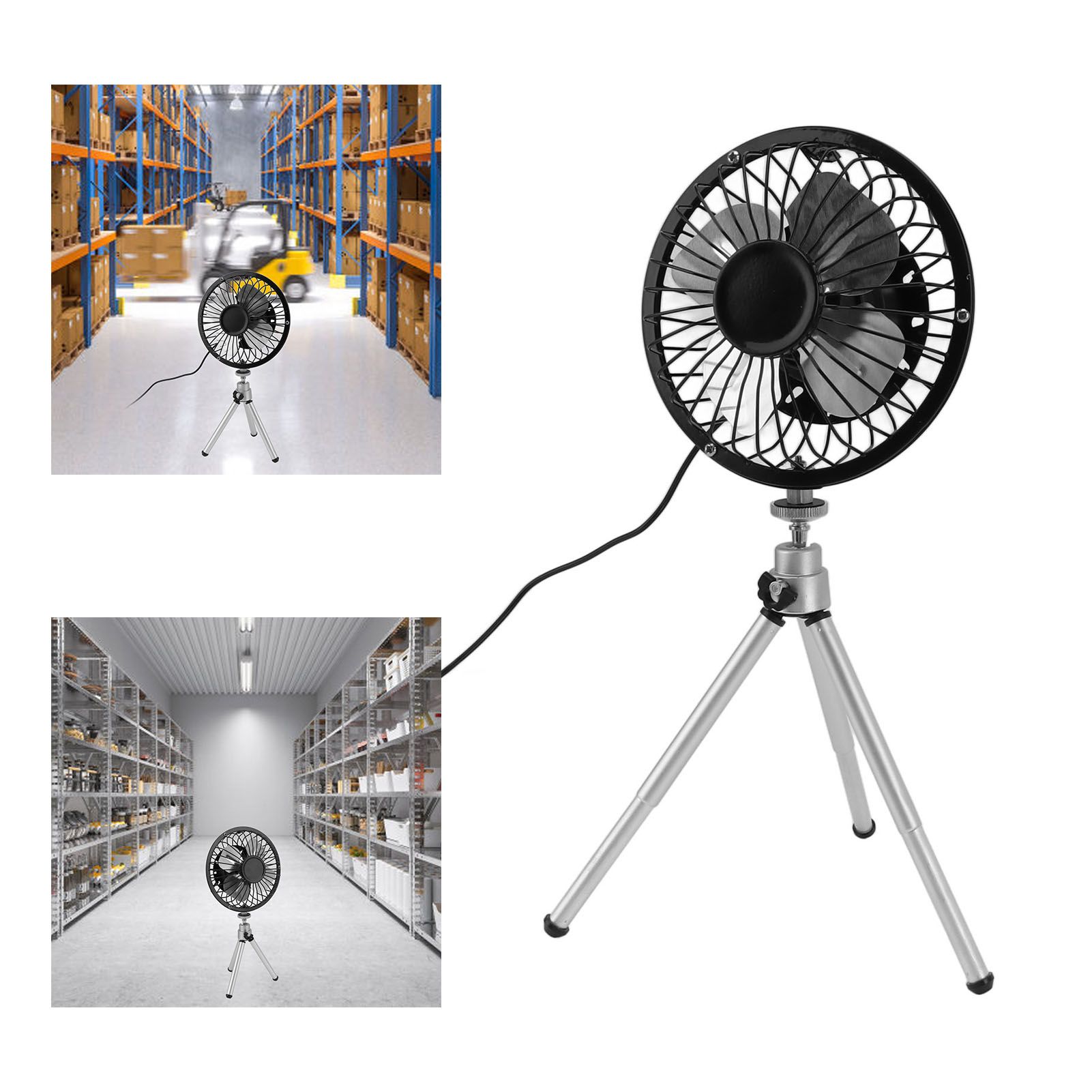 Portable Solar Fan 6W 6 Inches Solar USB Dual Powered Fan For Home Camping view 11
