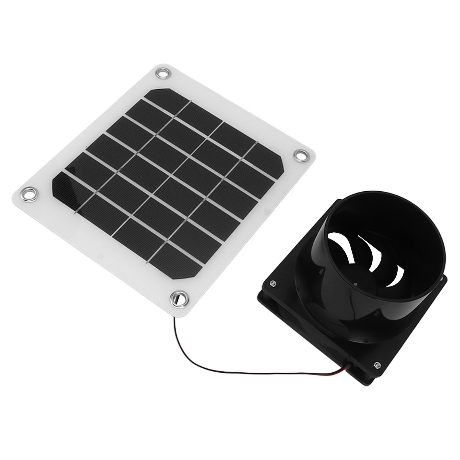 20W Solar Panel Exhaust Fan Kit with Protective Net 6 Inch Portable Solar view 2