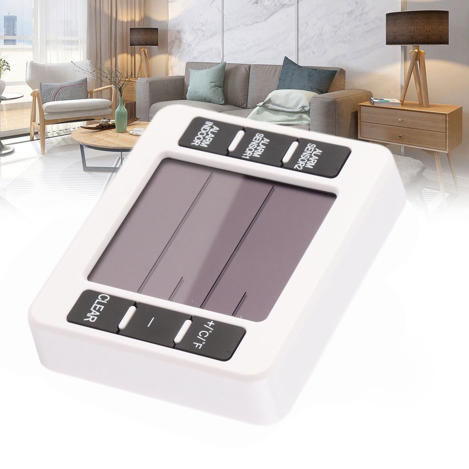 Room Thermometer Large Screen Celsius Fahrenheit Switch Highest Lowest Record view 12