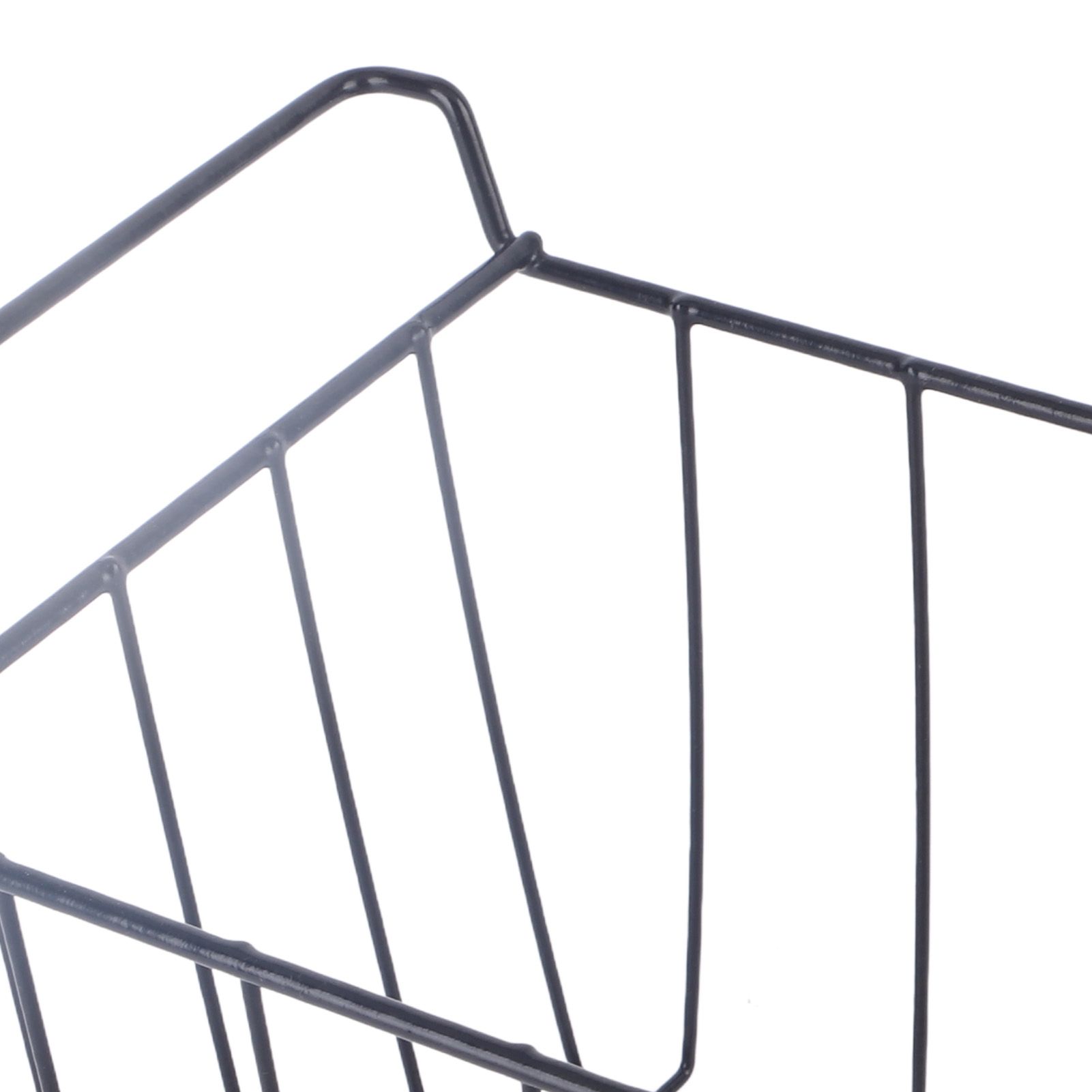 2 Pcs Freezer Wire Storage Basket PE Coated Hanging Rack Organizer Bin Black view 13