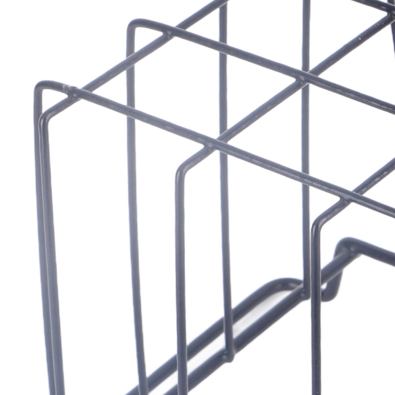 2 Pcs Freezer Wire Storage Basket PE Coated Hanging Rack Organizer Bin Black view 14