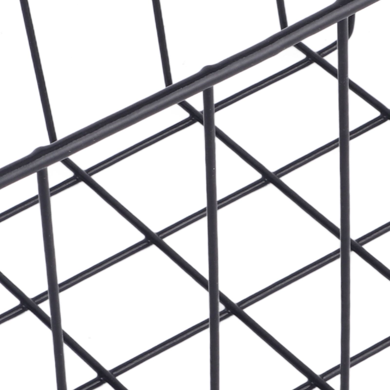 2 Pcs Freezer Wire Storage Basket PE Coated Hanging Rack Organizer Bin Black view 15
