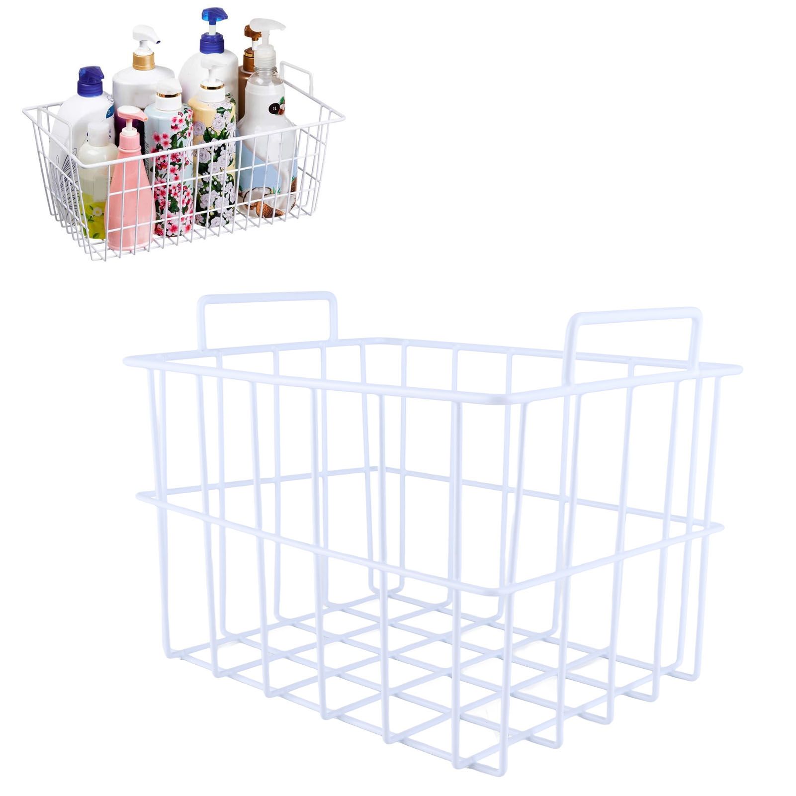 Fridge Freezer Basket Multipurpose Large Capacity Metal Wire Storage Basket view 11