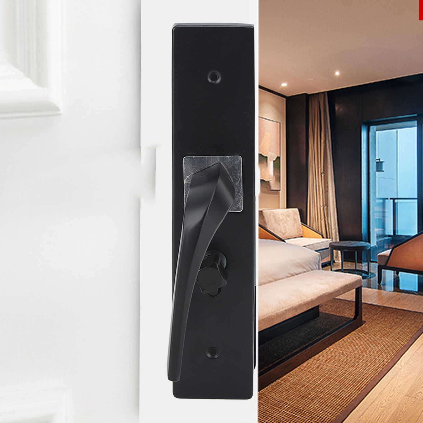 Bedroom Lock Set Household Interior Room Bathroom Silent Aluminium Alloy with view 11