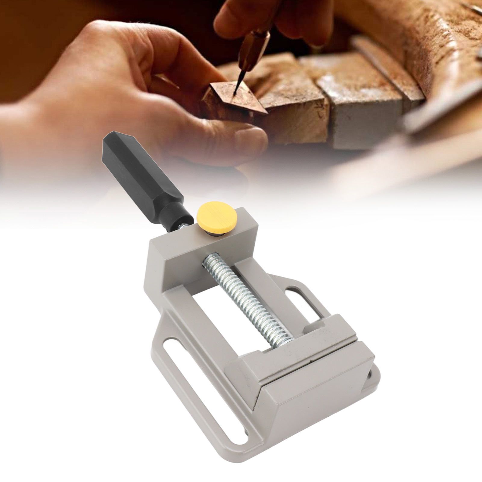 Small Drill Press Vise Aluminum Alloy Quick Release Woodworking Vise for DIY view 12