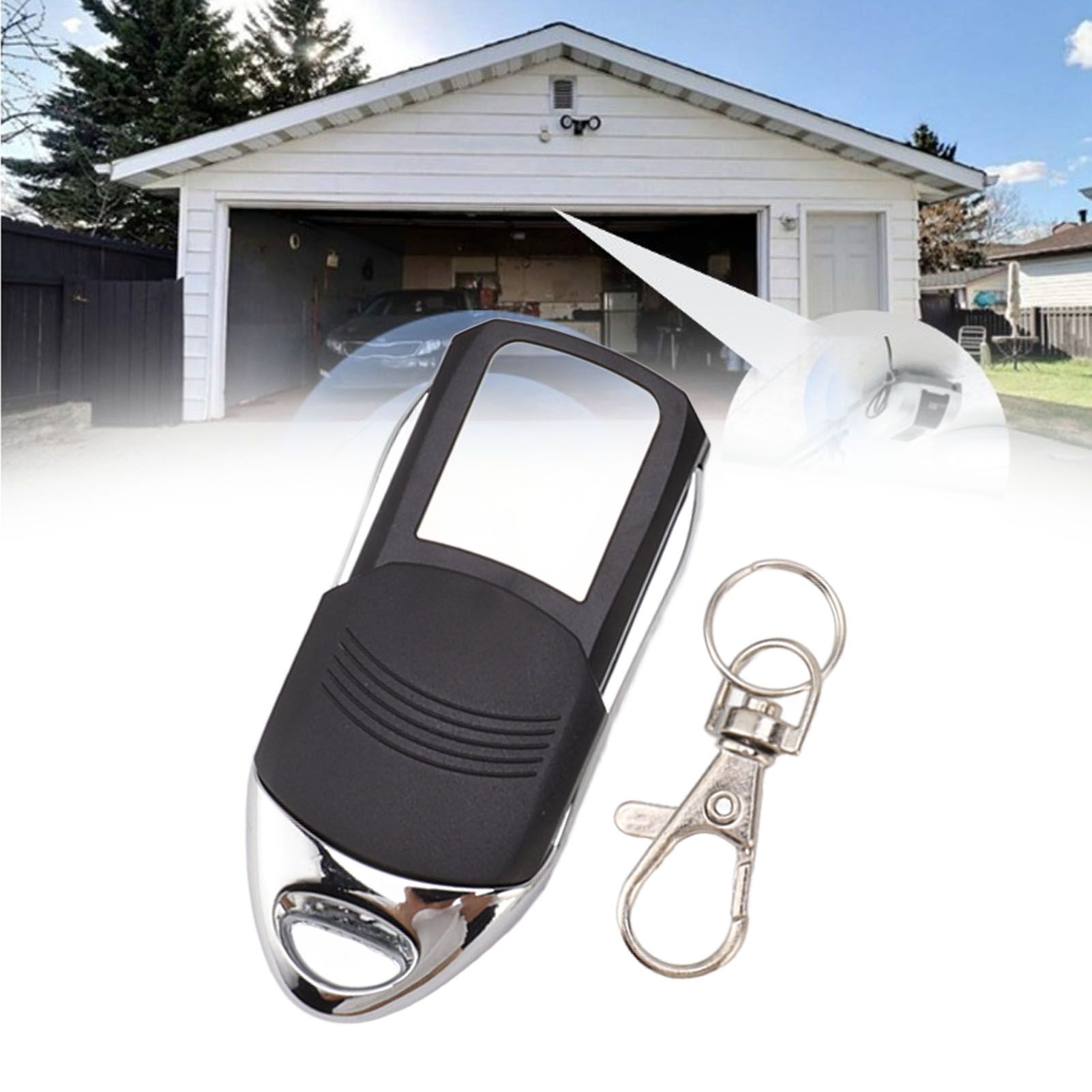 Garage Door Opener Remote Control with Keychain Programmable 4 Button Safe view 11