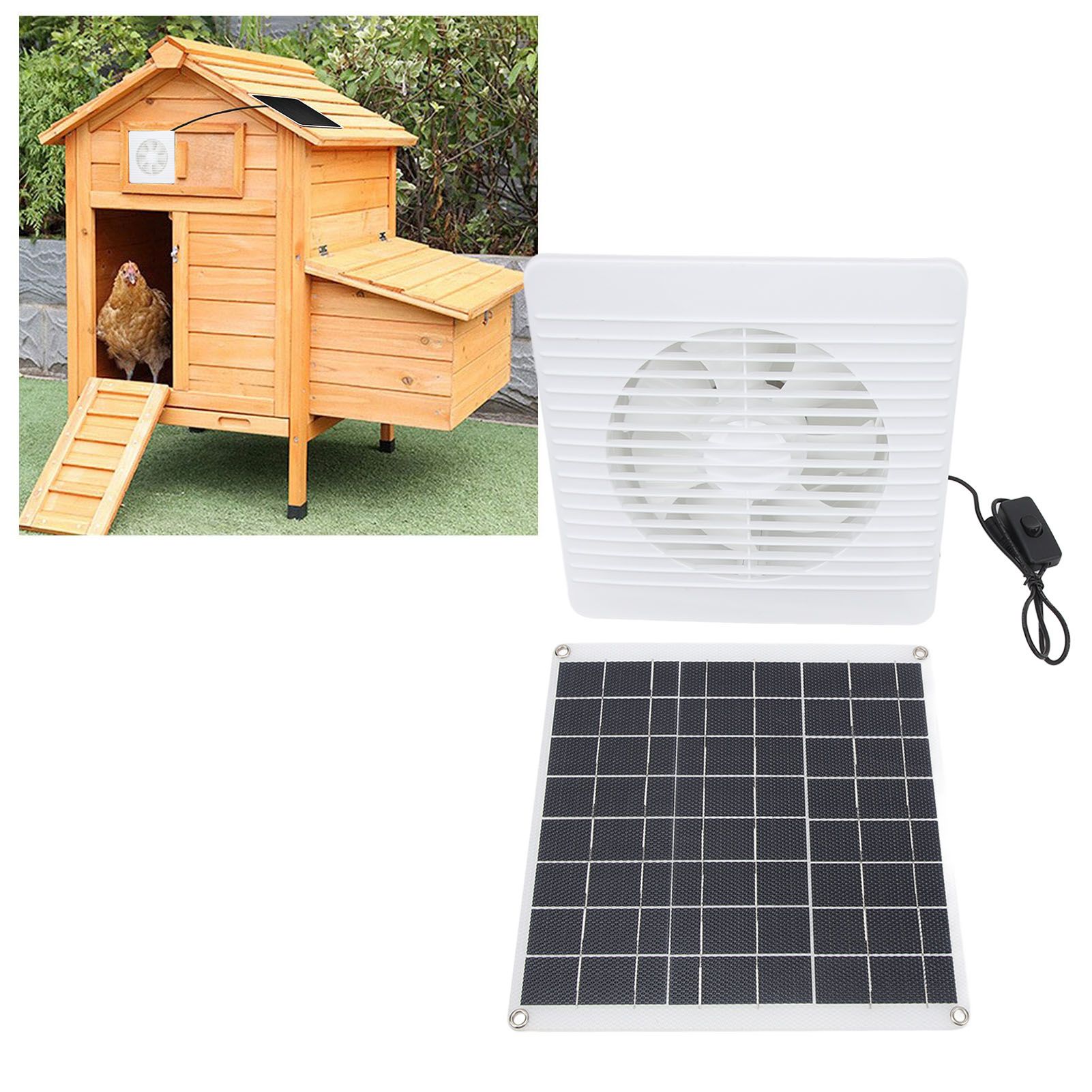 Solar Panel Powered Fan Maintain Air Circulation 6 Blades 15W Solar Panel view 14