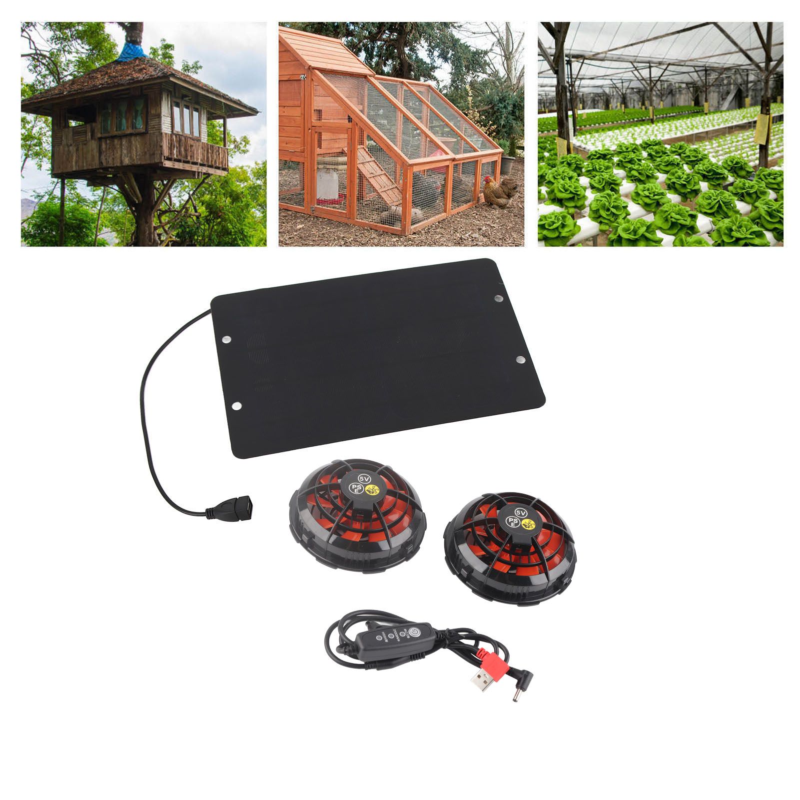 10W Solar Fan Outdoor Solar Powered Fan IPX7 Waterproof Shed Chicken Coop view 14