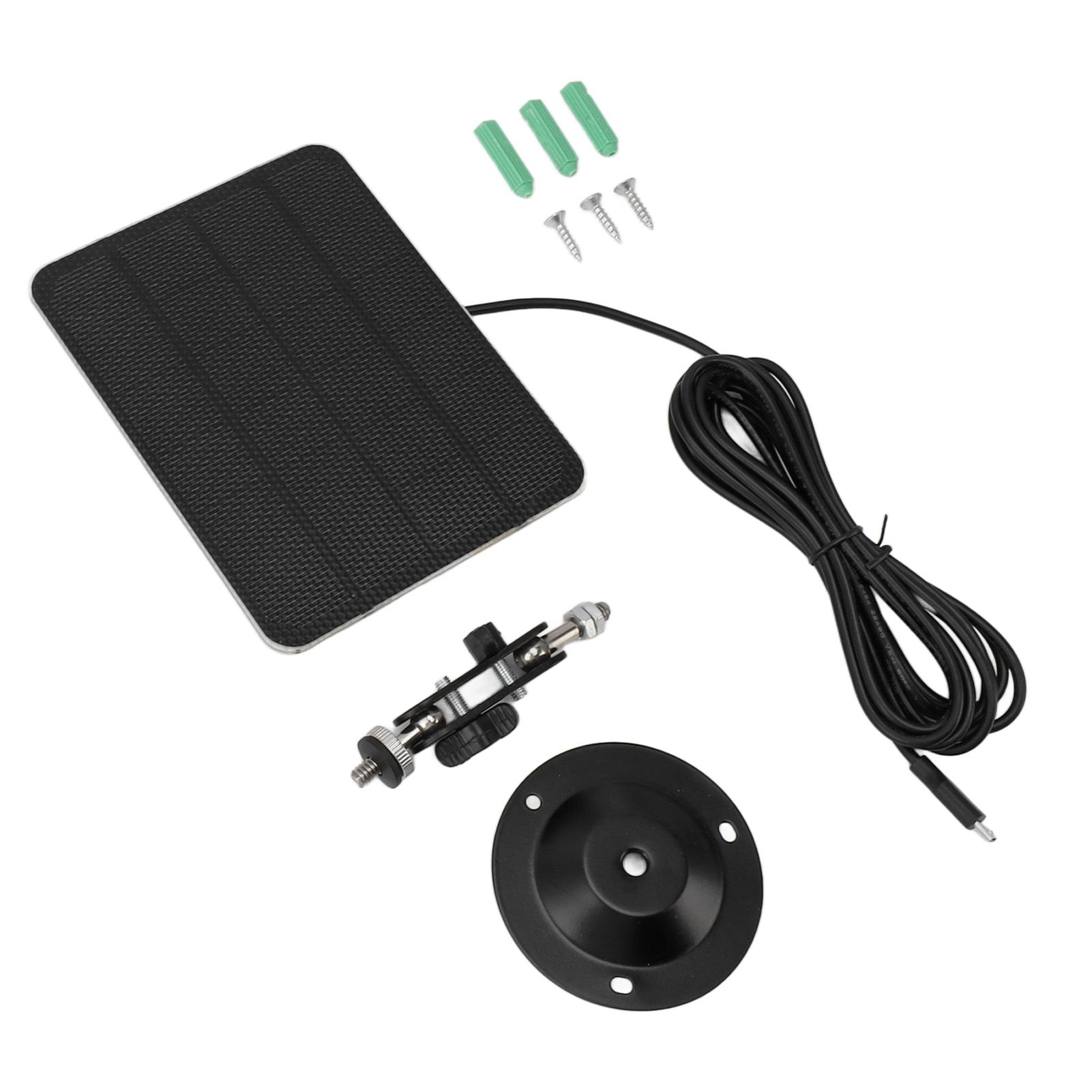 5W Solar Panel Solar Cell Wall Mount with Bracket 3m Phone Charger Cable Soalr — image 1