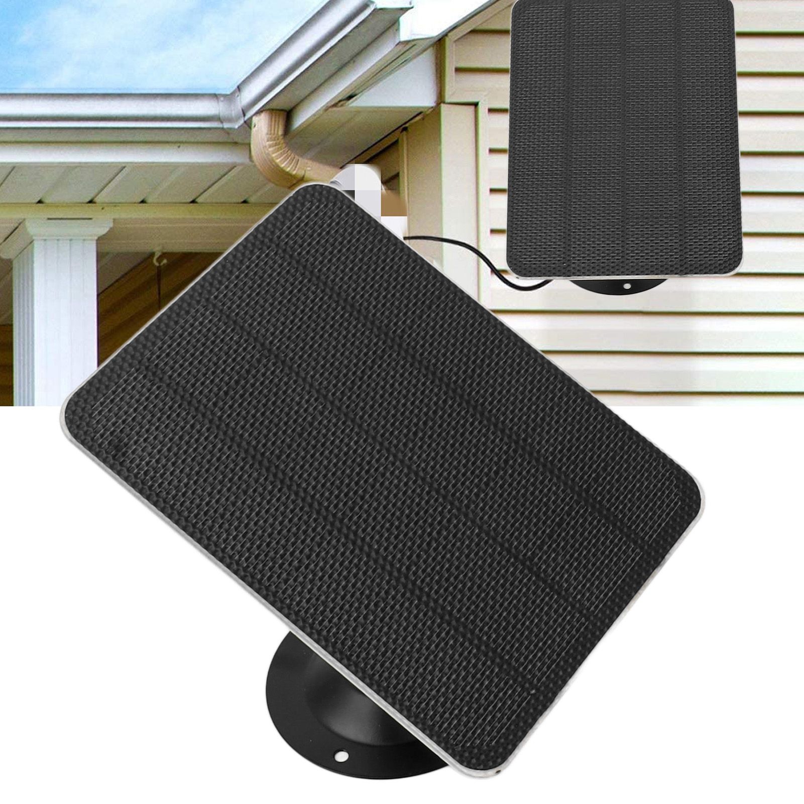 5W Solar Panel Solar Cell Wall Mount with Bracket 3m Phone Charger Cable Soalr view 11