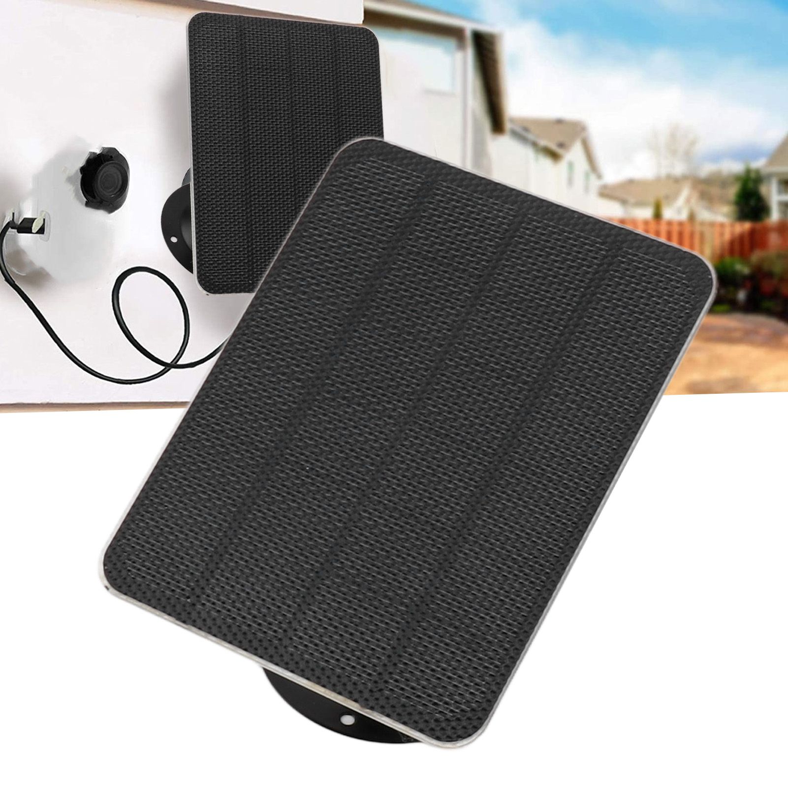 5W Solar Panel Solar Cell Wall Mount with Bracket 3m Phone Charger Cable Soalr view 12