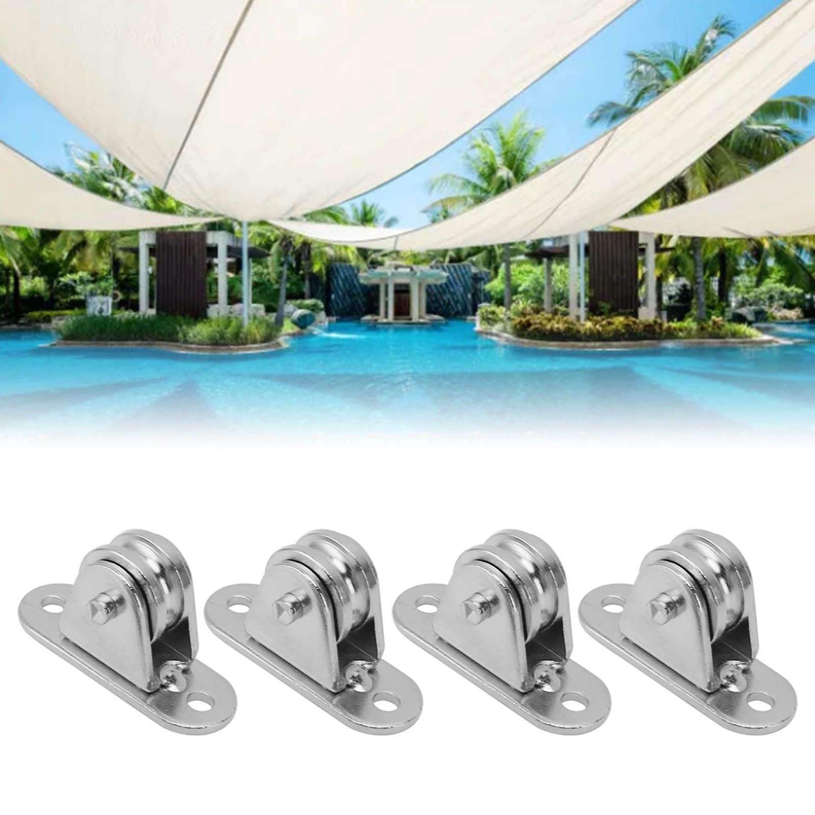 Small Pulley Block Stainless Steel Silent Pulley Roller Wall Mounted Fixed view 11