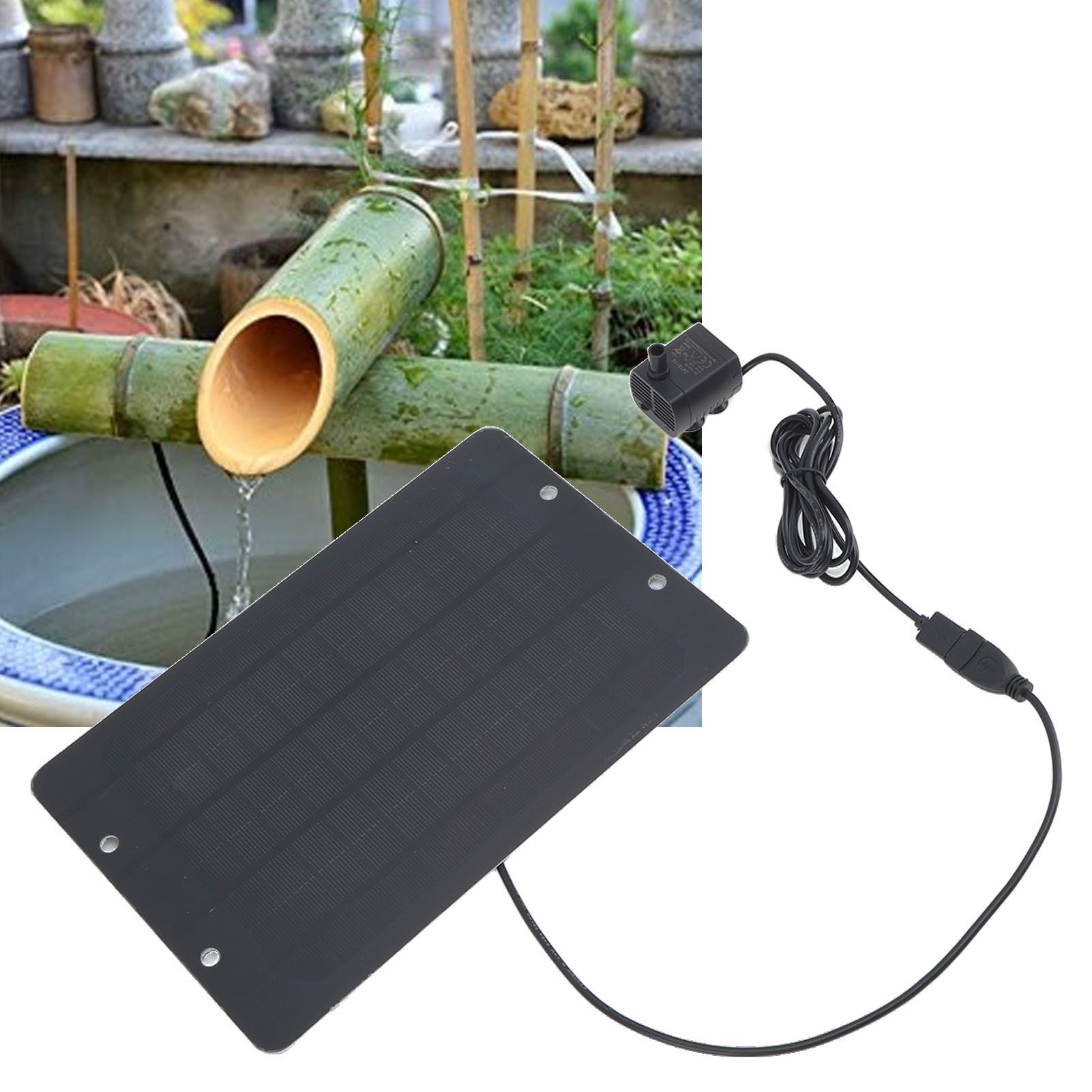 Solar Fountain 6V 10W Bird Bath Fountain USB Interface with Water Pump Solar view 12