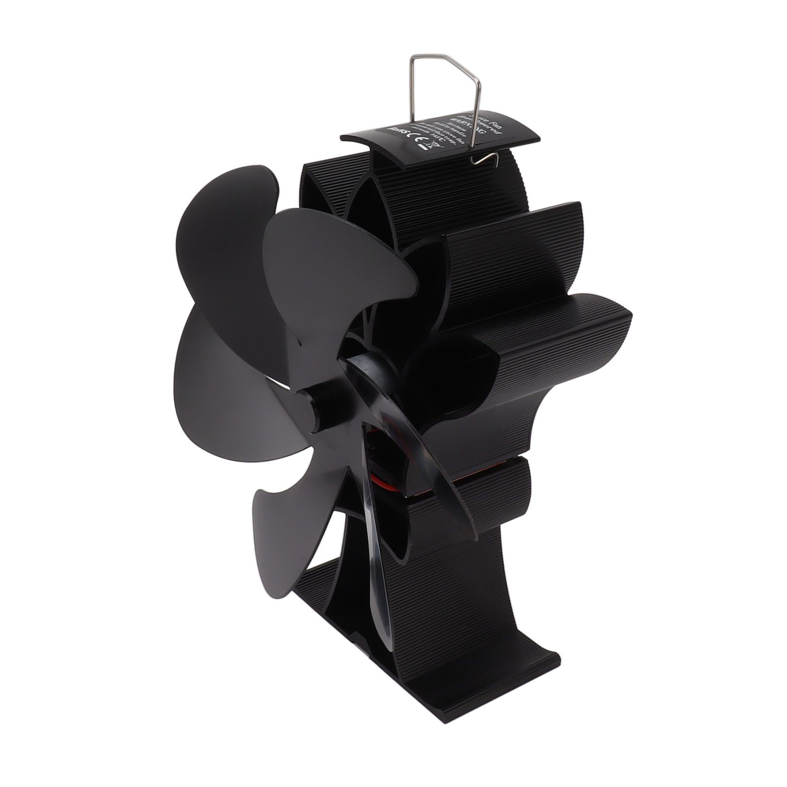Heat Powered Stove Fan 6 Blade Aluminum Alloy Low Noise Wood Stove Fireplace view 2