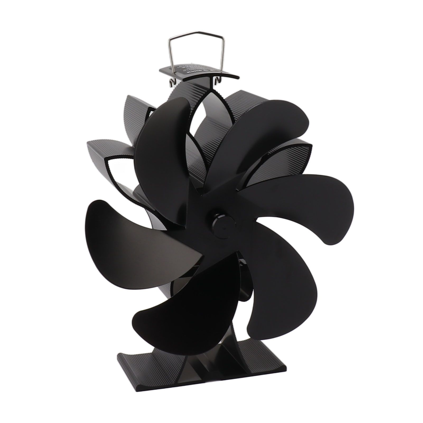 Heat Powered Stove Fan 6 Blade Aluminum Alloy Low Noise Wood Stove Fireplace view 5