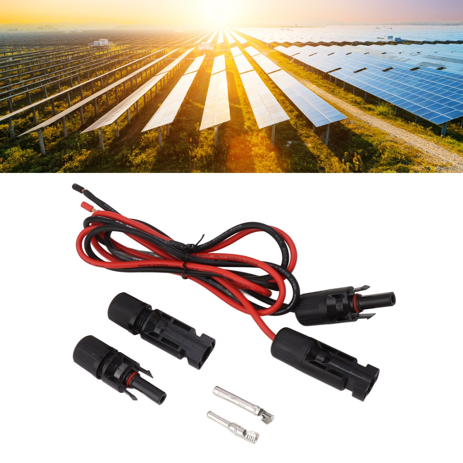 Solar Charge Cable Extension Wire Solar Connector Adapter Cable for RV Solar view 11