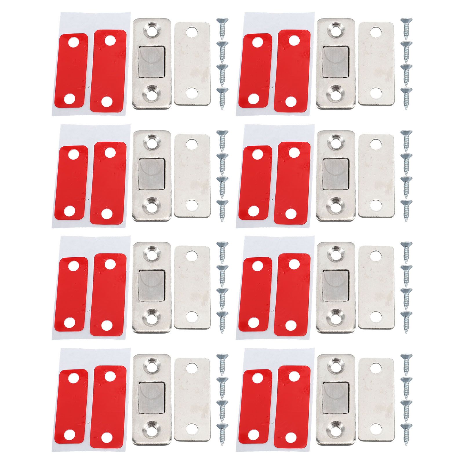 8 Pack Magnetic Door Catch Ultra Thin Door Latch Adhesive Stainless Steel 2