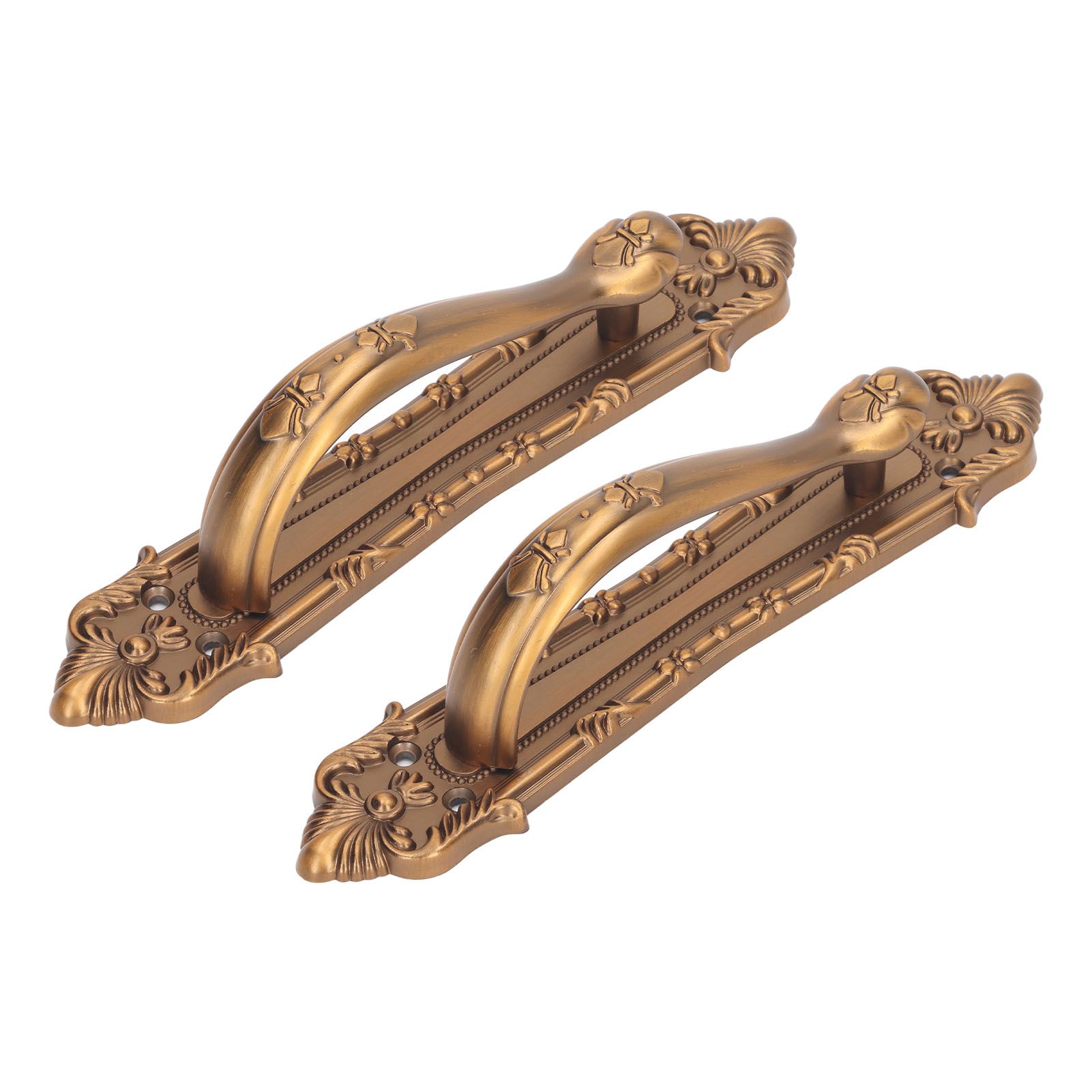 2 Set Sliding Barn Door Handles and Pulls Aluminum Alloy Bronze Pull Handle view 7