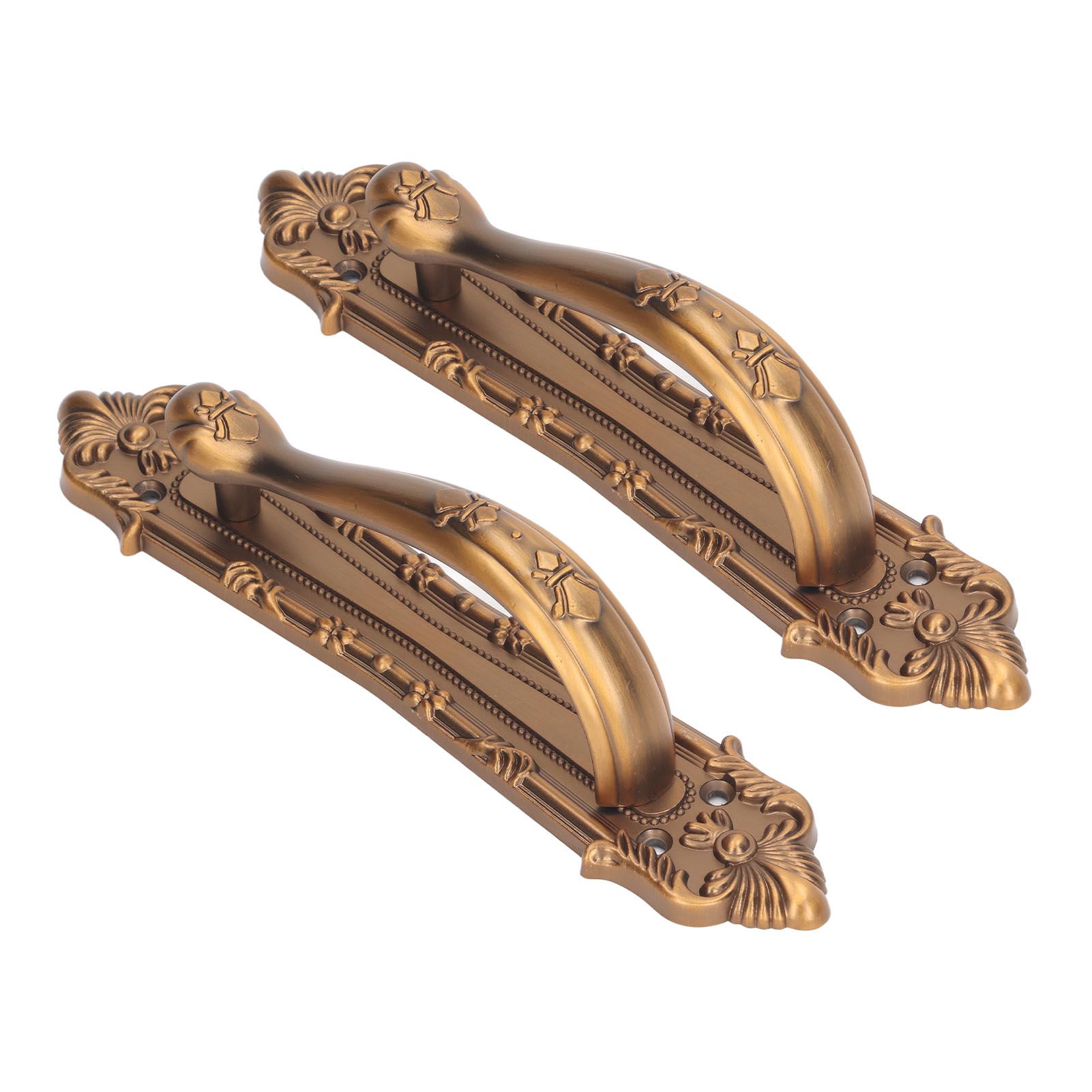 2 Set Sliding Barn Door Handles and Pulls Aluminum Alloy Bronze Pull Handle view 9
