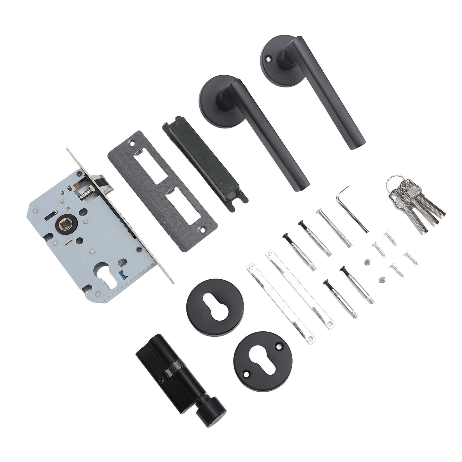 House Door Handle Lock Aluminum Black Antioxidant Coating Shock Resistance view 15