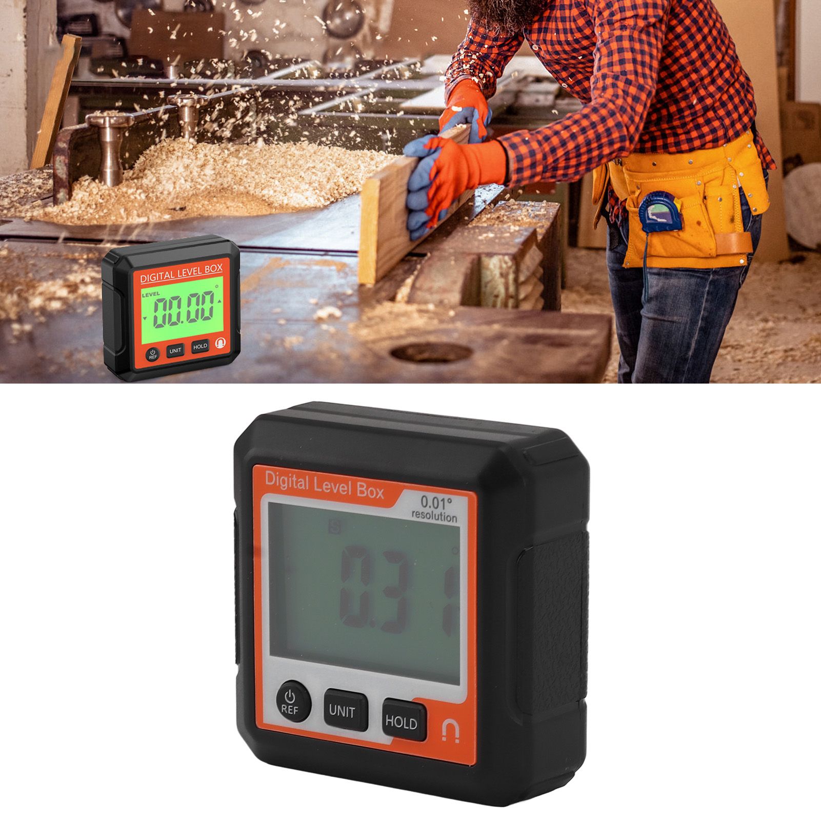 Digital Level Box Magnetic Data Lock Angle Slope Conversion Protractor Angle view 11