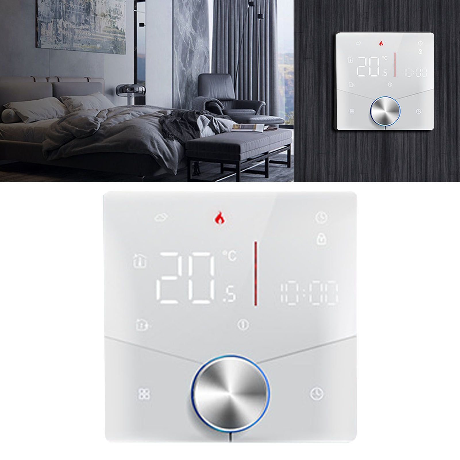 Smart Thermostat WiFi Programmable LCD Display Floor Heating Control Panel view 12