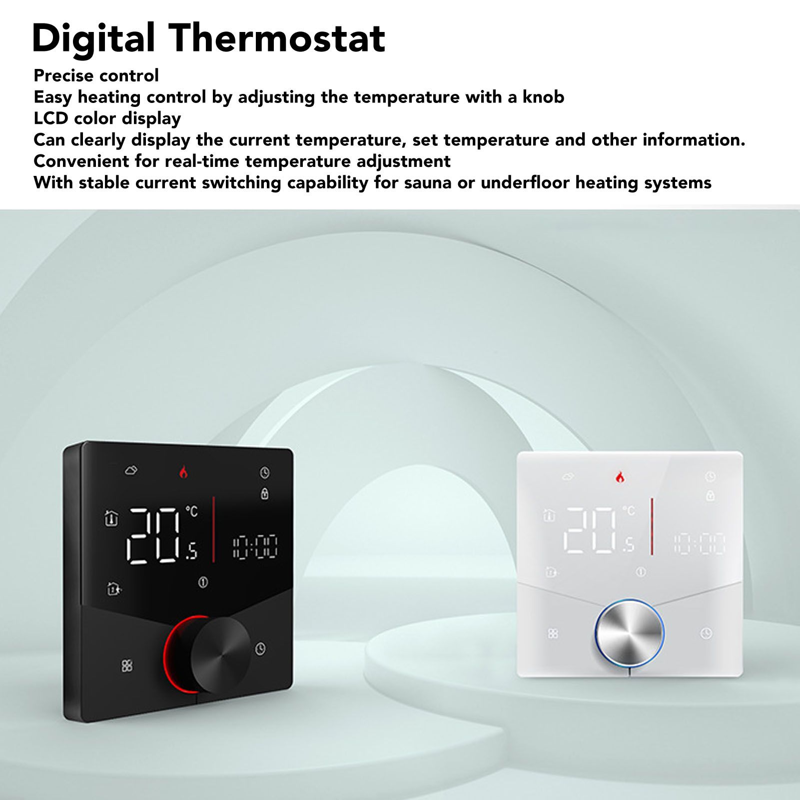 Smart Digital Thermostat LCD Color Display Precise Control Intelligent view 13