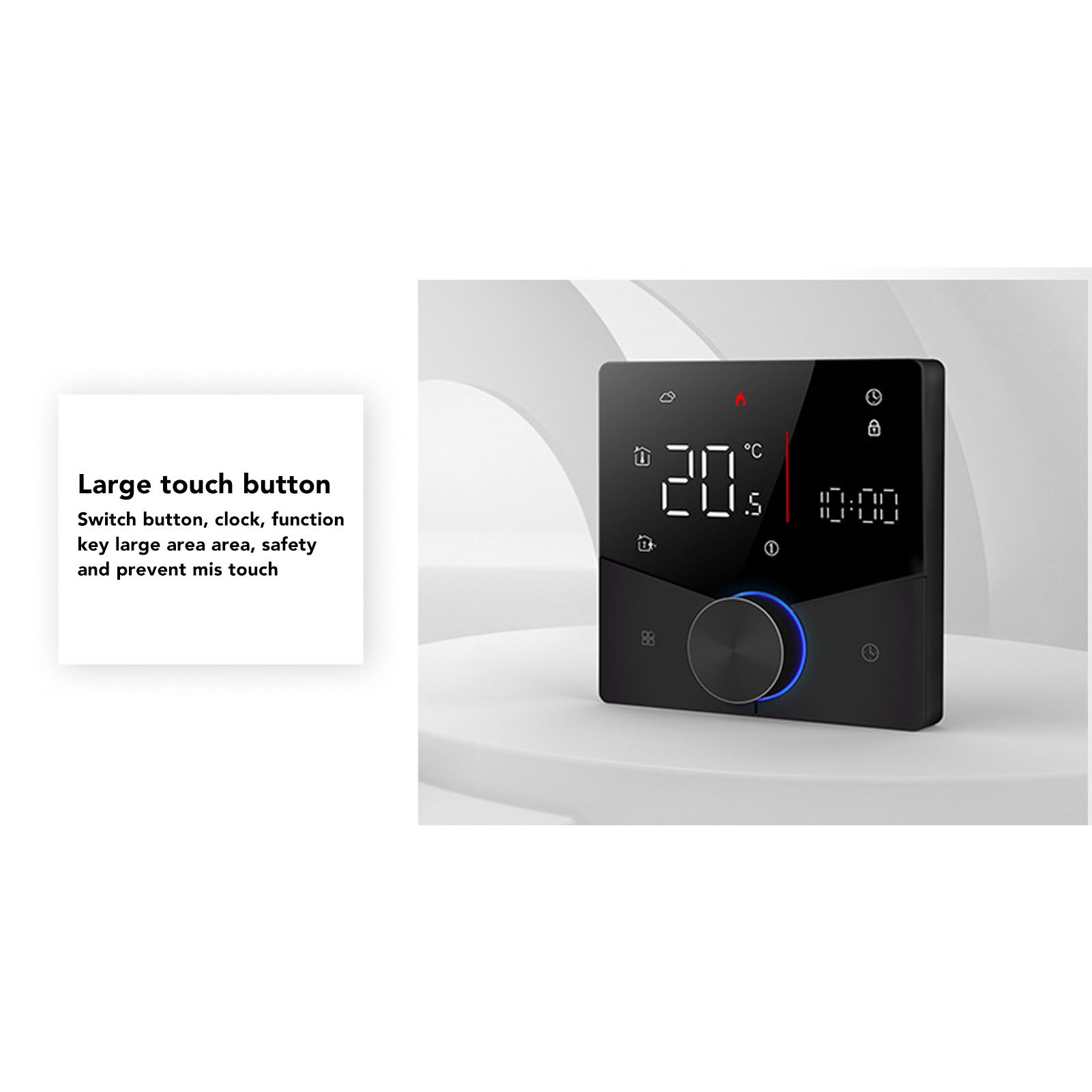 Smart Digital Thermostat LCD Color Display Precise Control Intelligent view 15