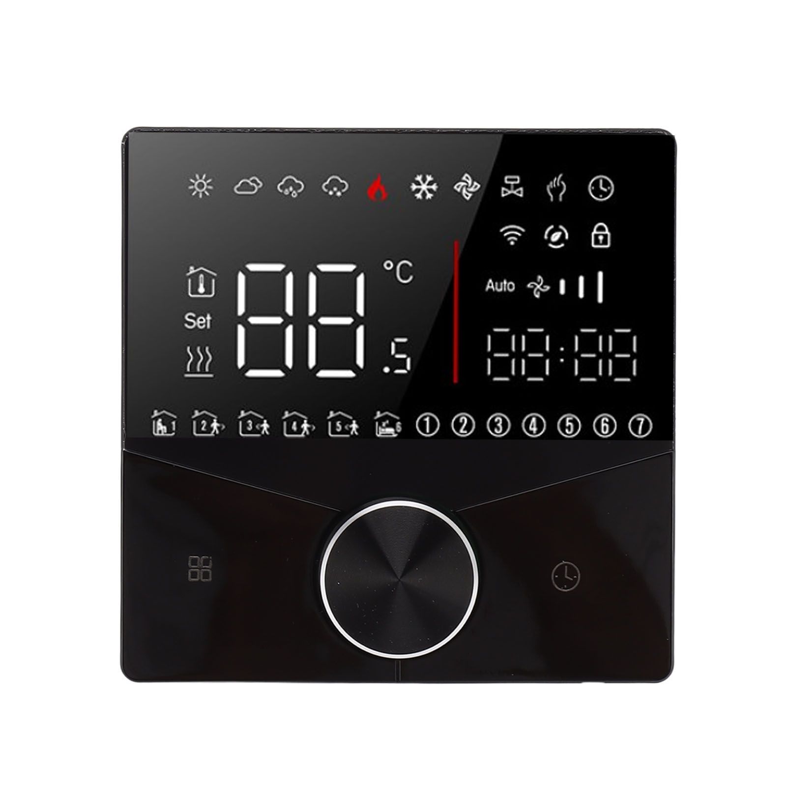 Smart Thermostat Knob Design LCD Color Display Panel Digital Thermostat for view 5