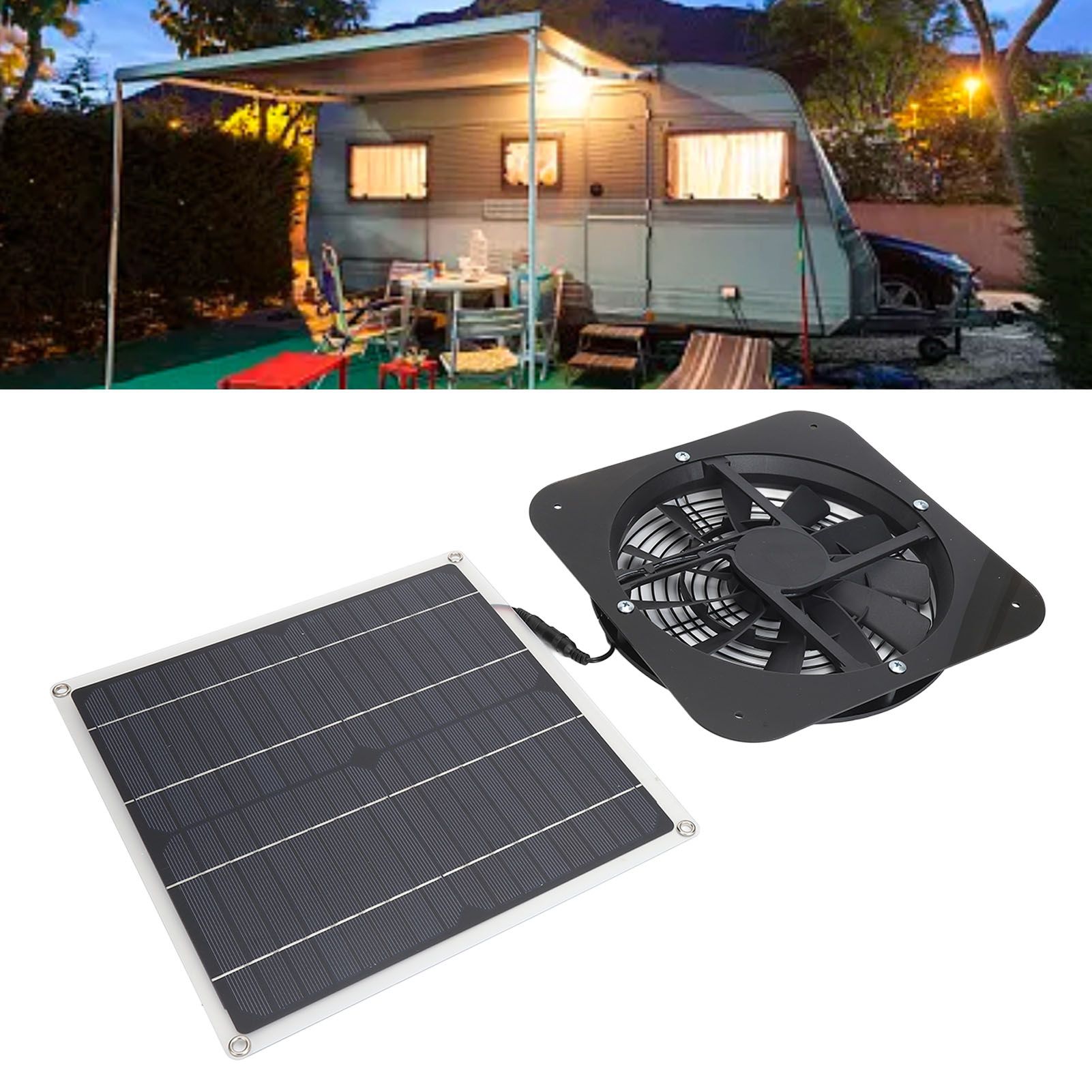 Solar Panel Fan Kit Solar Exhaust Fan 100W Solar Powered Panel with 10inch view 12