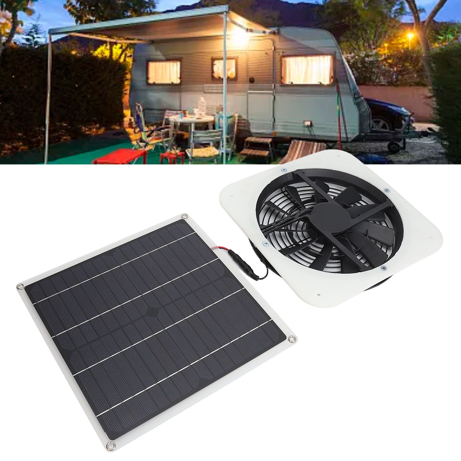 Solar Panel Fan Kit Solar Exhaust Fan 100W Solar Powered Panel with 10inch view 12