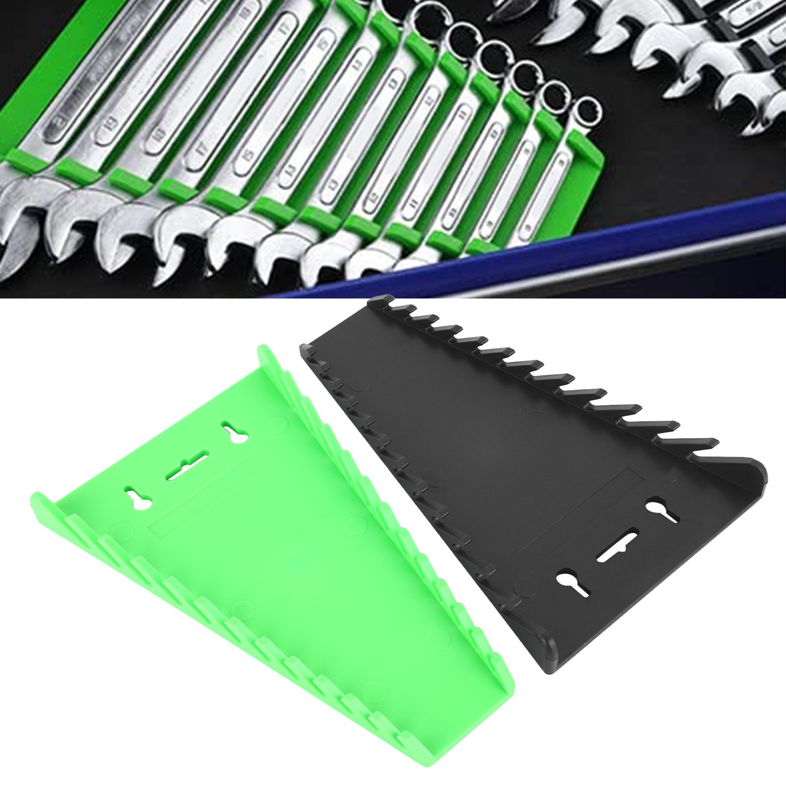 2 Packs Magnetic Wrench Organizer Hold Up to 12 Pieces Strong ABS Magnetic view 11