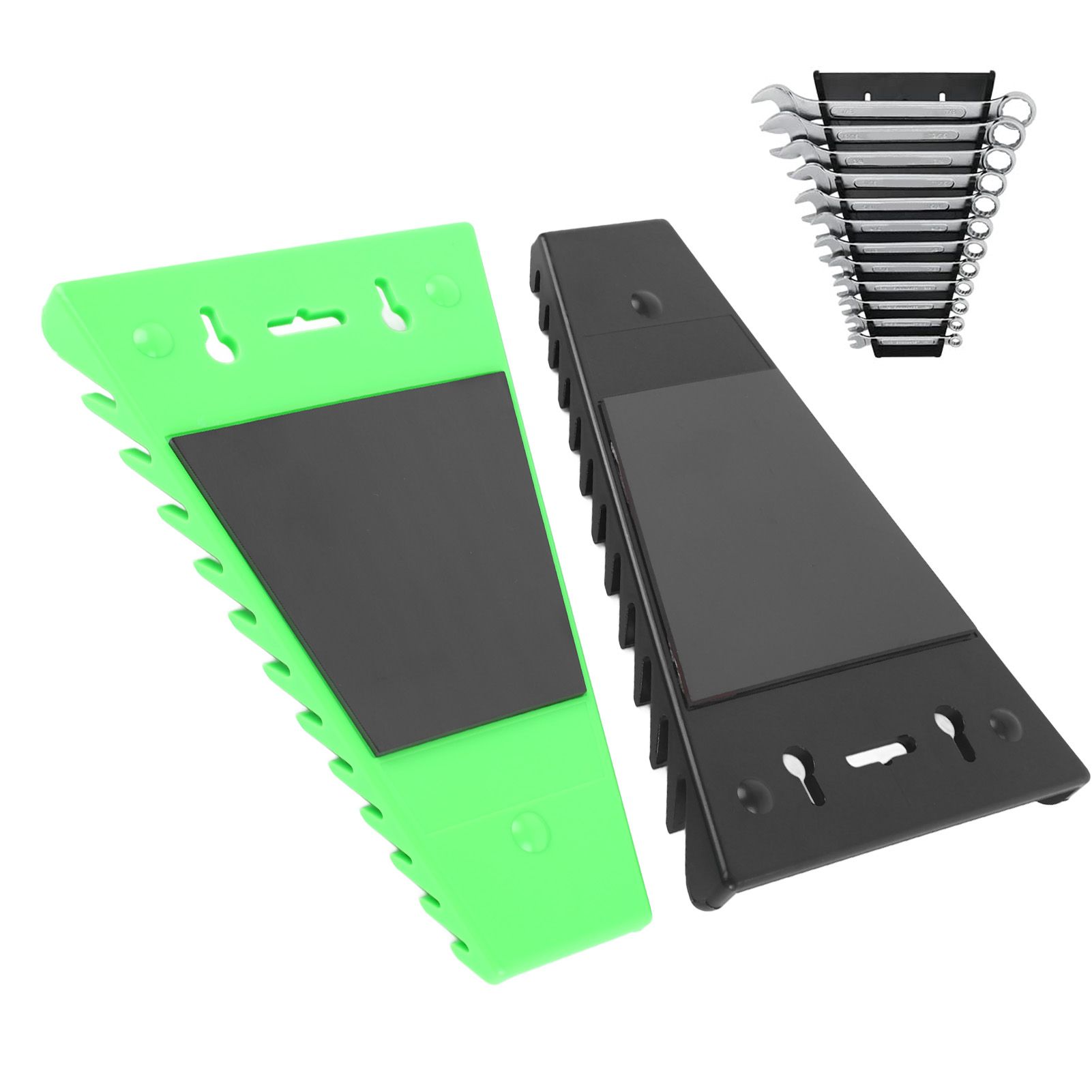 2 Packs Magnetic Wrench Organizer Hold Up to 12 Pieces Strong ABS Magnetic view 12