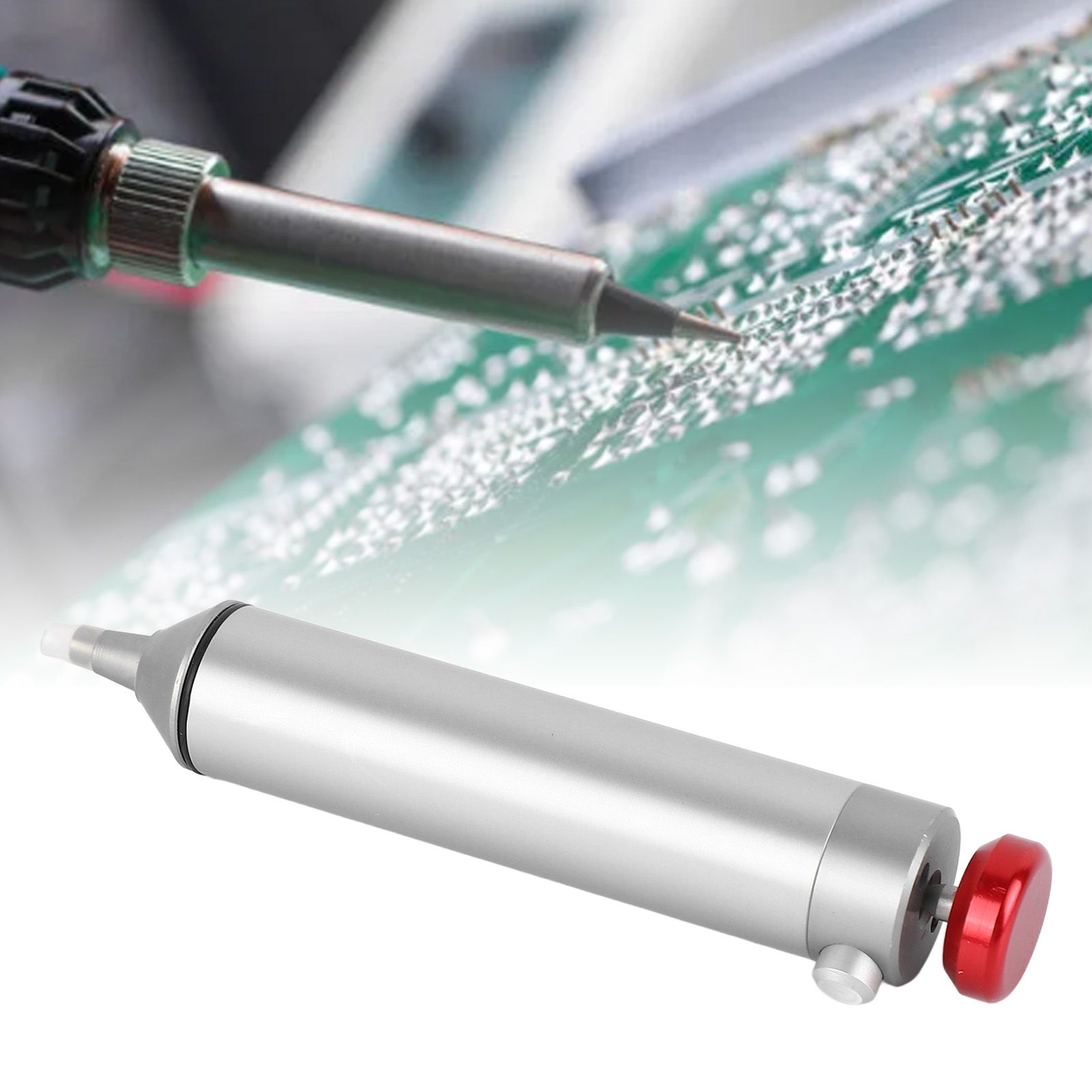 Solder Sucker Desoldering Vacuum Pump Aluminum Alloy Strong Suction Portable view 12