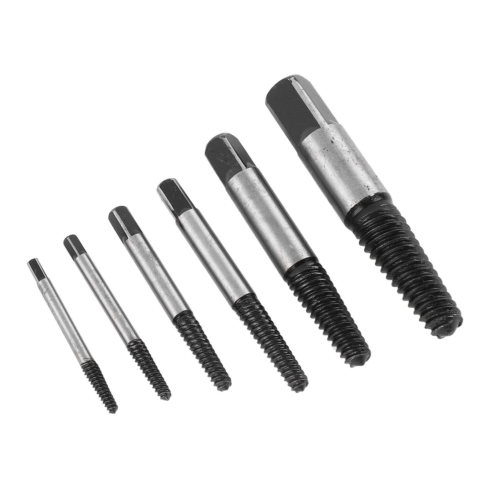 6 Pcs Damaged Screw Extractor with Yellow Storage Box Steel Stripped Bolt view 9