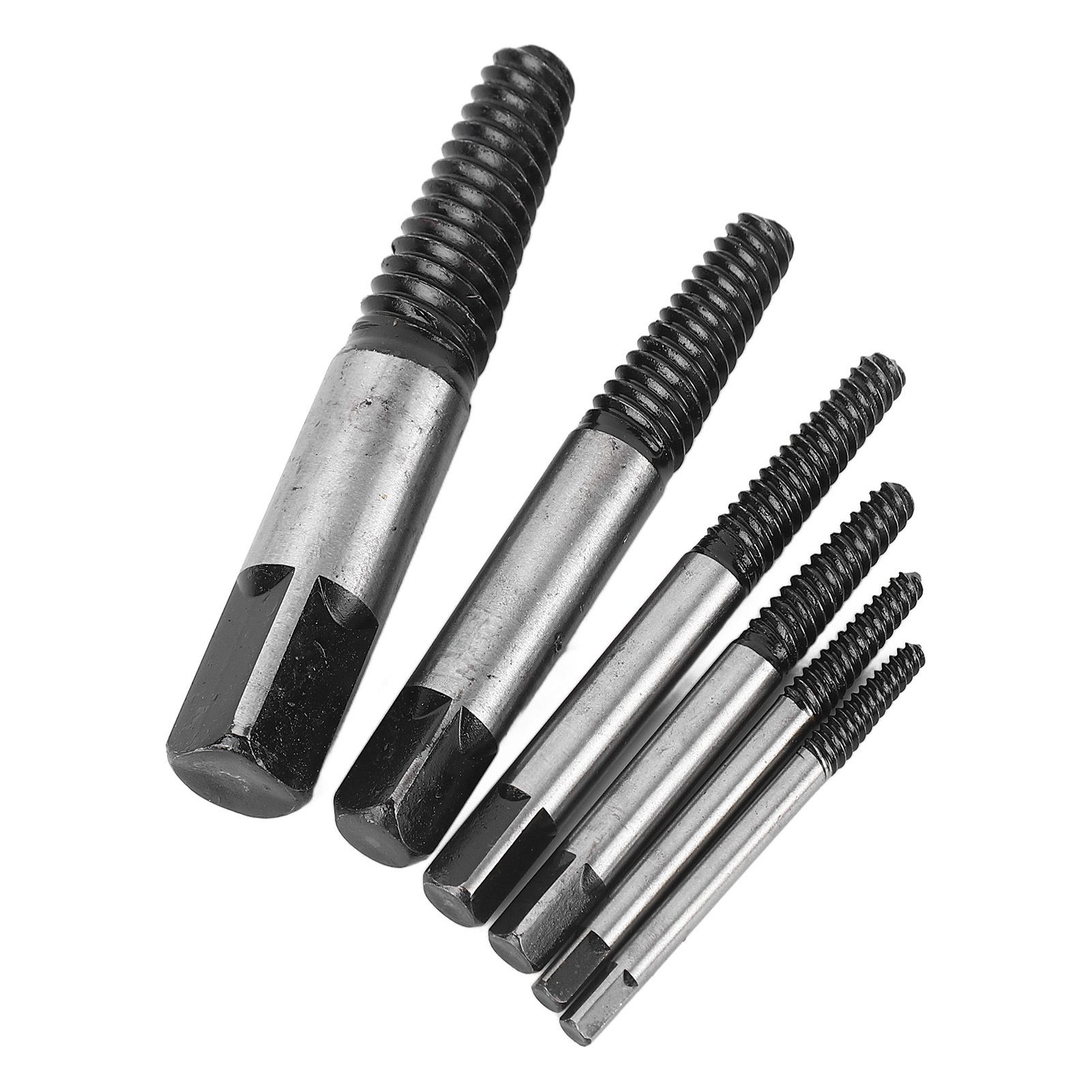 6 Pcs Damaged Screw Extractor with Yellow Storage Box Steel Stripped Bolt view 13