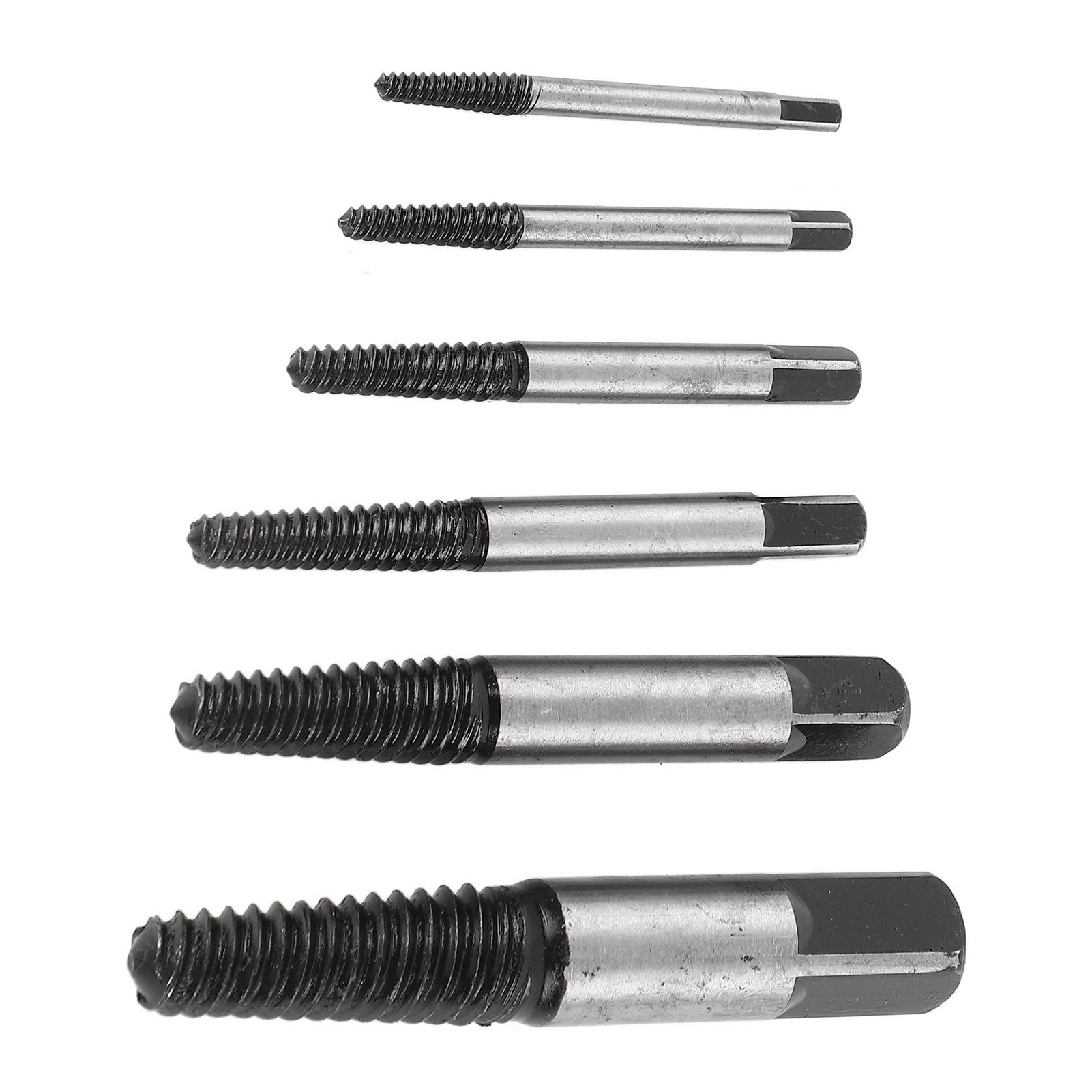 6 Pcs Damaged Screw Extractor with Yellow Storage Box Steel Stripped Bolt view 14
