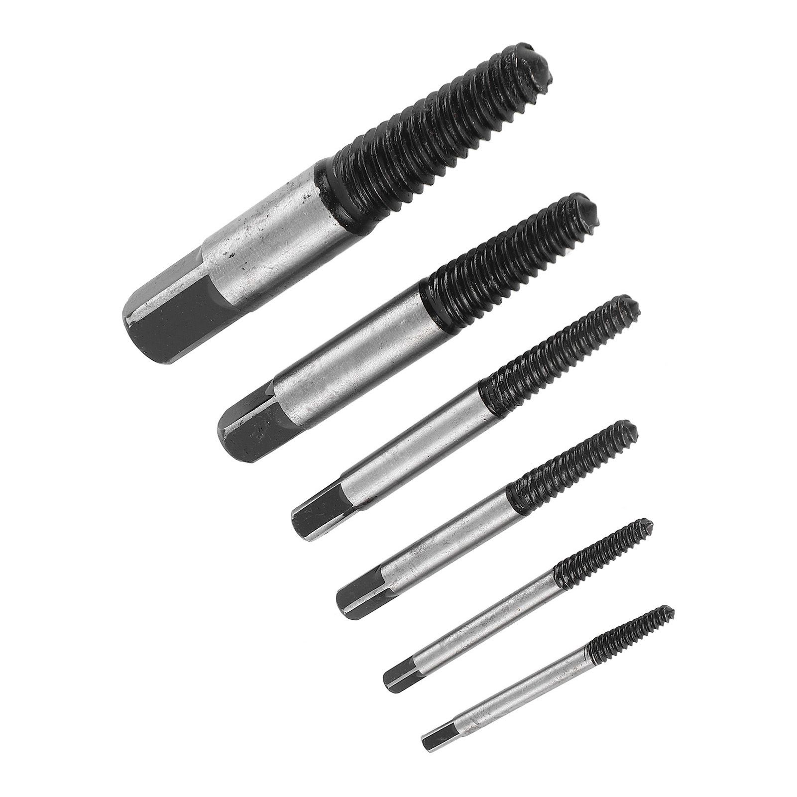 6 Pcs Damaged Screw Extractor with Yellow Storage Box Steel Stripped Bolt view 15