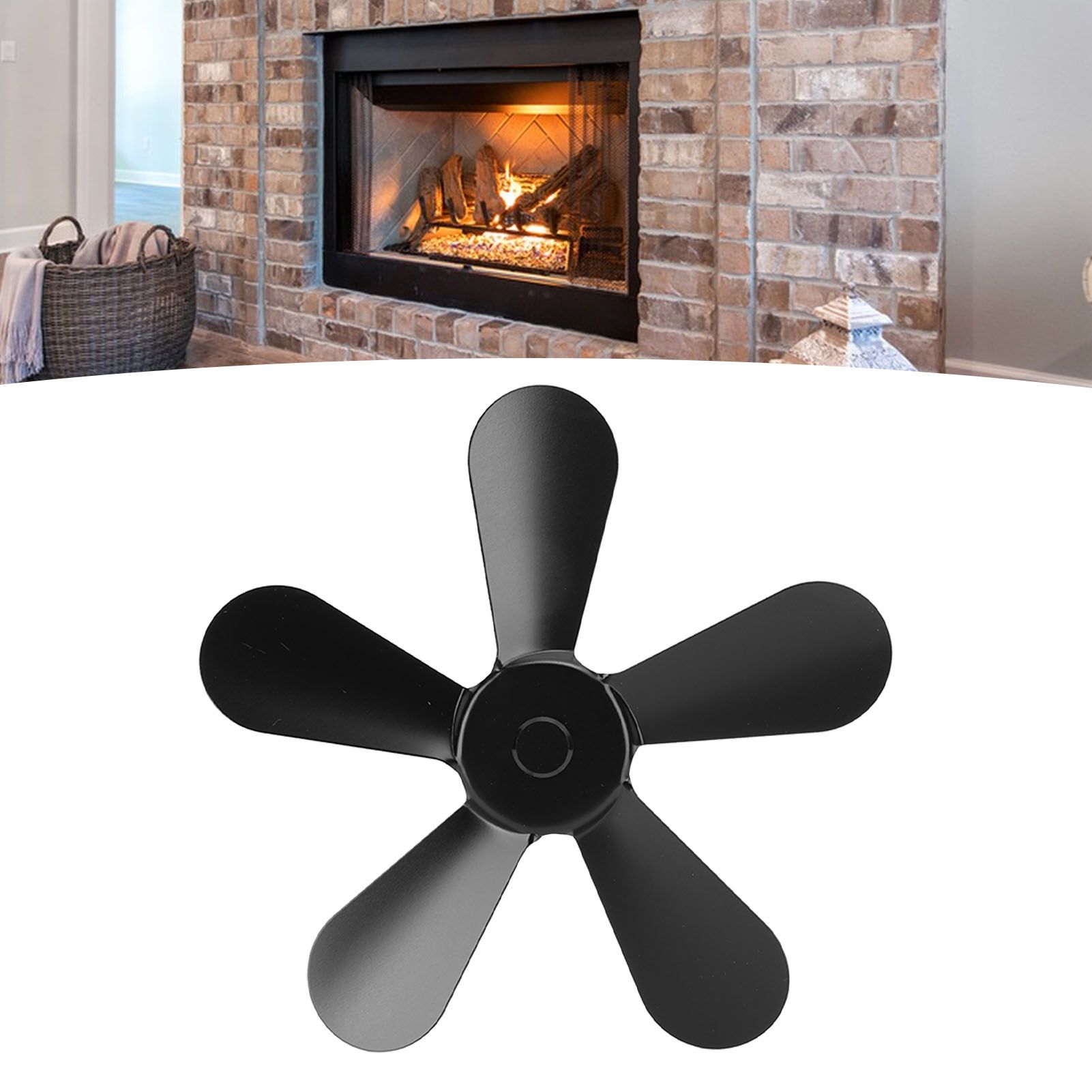 5 Blades Stove Fan Blade Aluminium Alloy Heat Powered Stove Fan Blades view 11