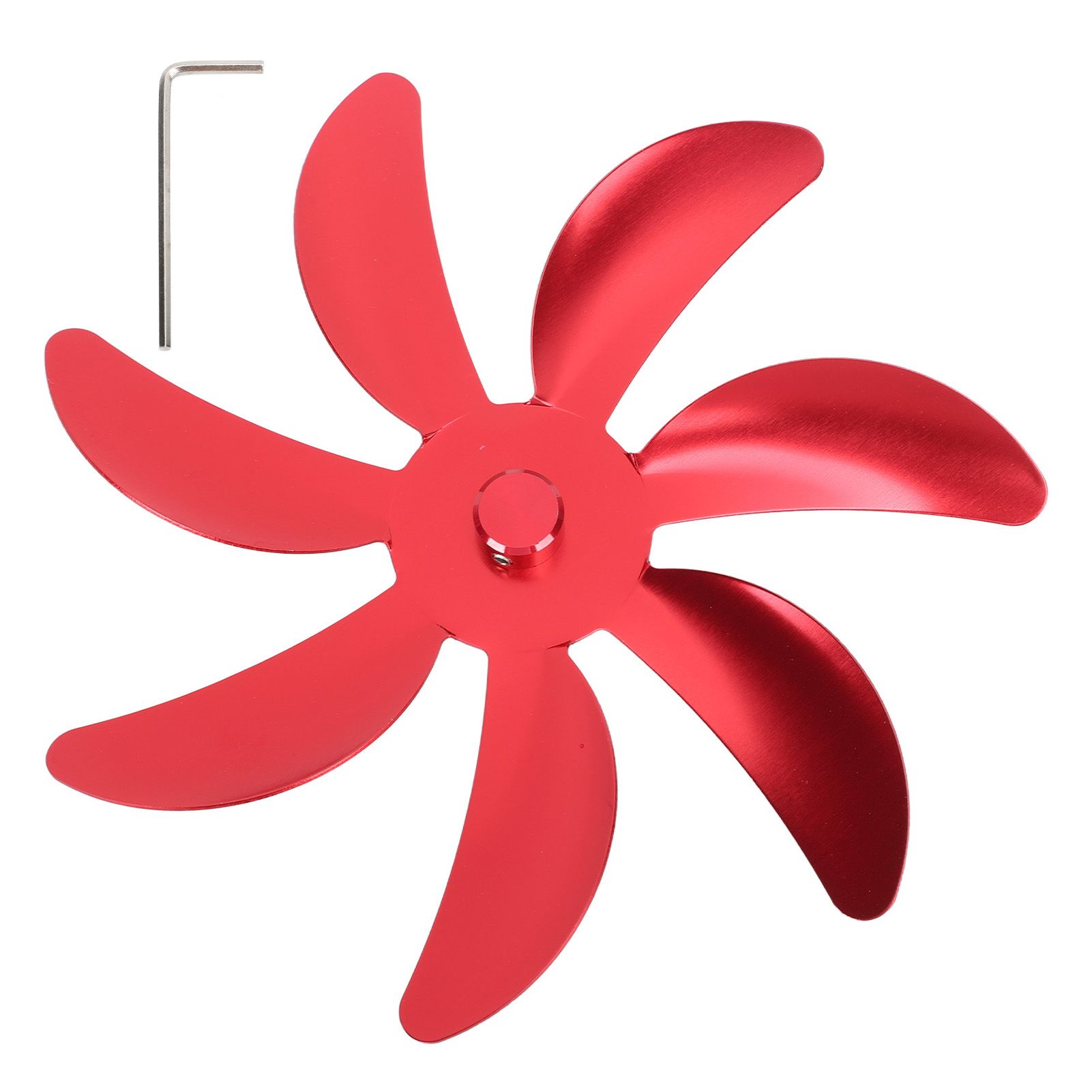 Stove Fan Aluminum Alloy Blade 7 Blades Easy Installation Universal Fireplace