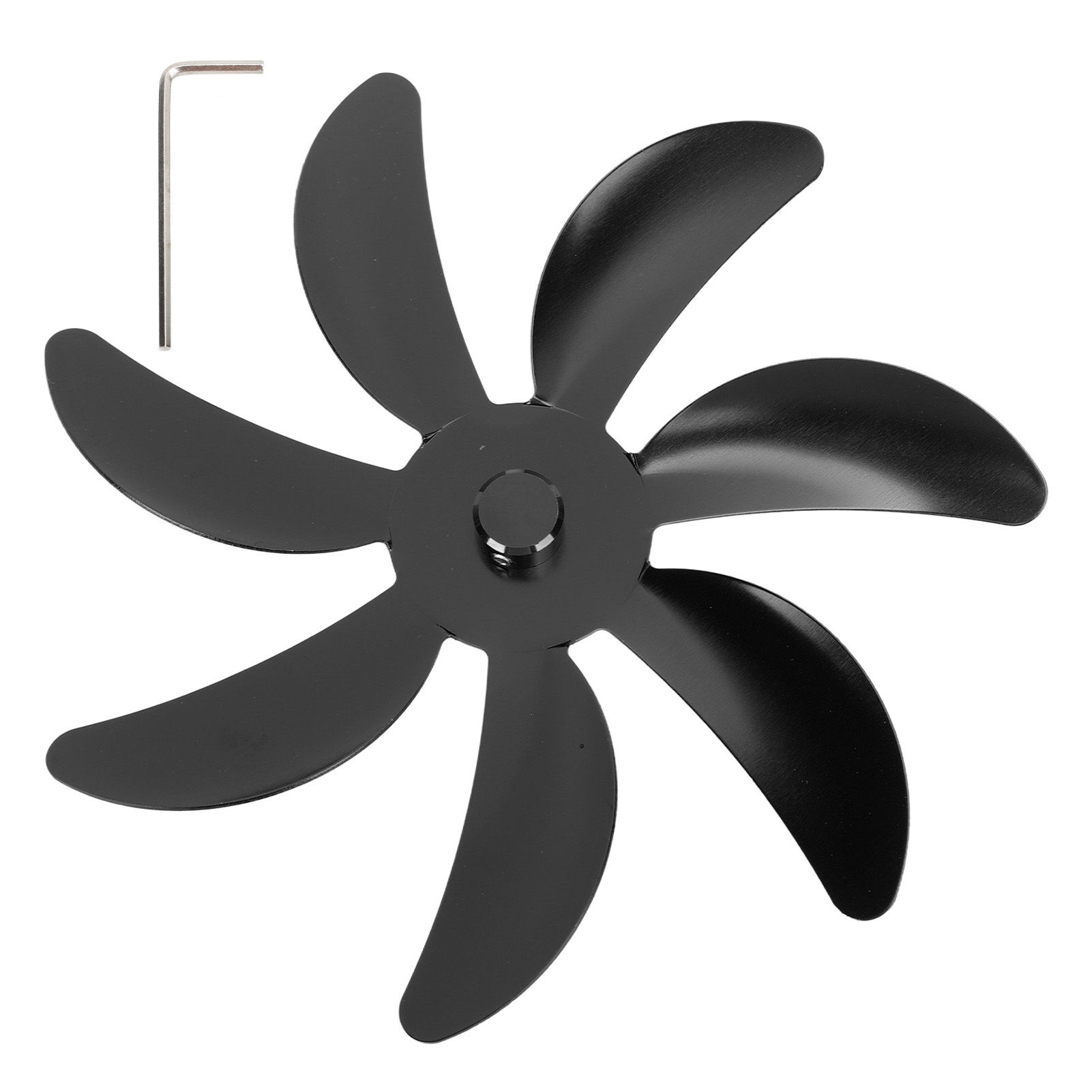 Stove Fan Aluminum Alloy Blade 7 Blades Easy Installation Universal Fireplace